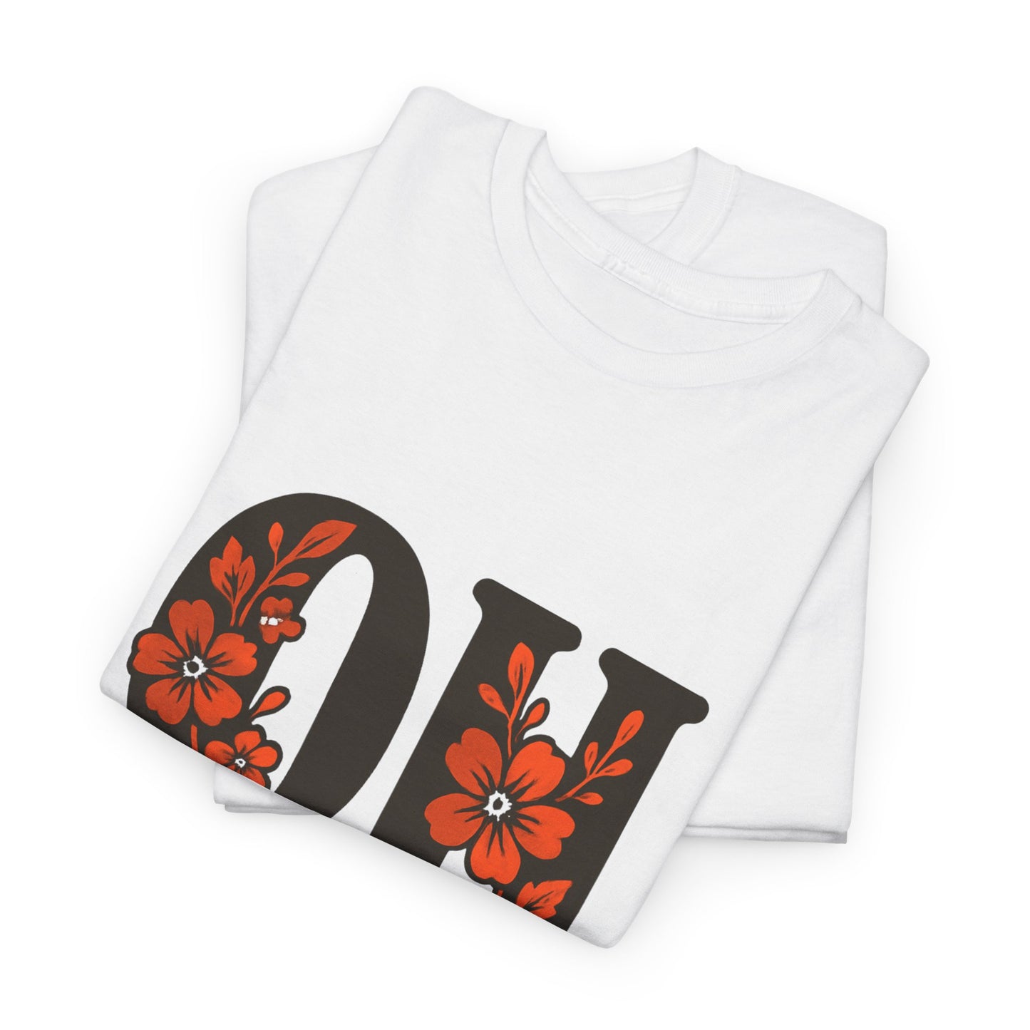 OH Go Browns Floral Unisex Tee, Fan Apparel, Game Day Shirt, Casual Wear, Gift for Sports Lovers