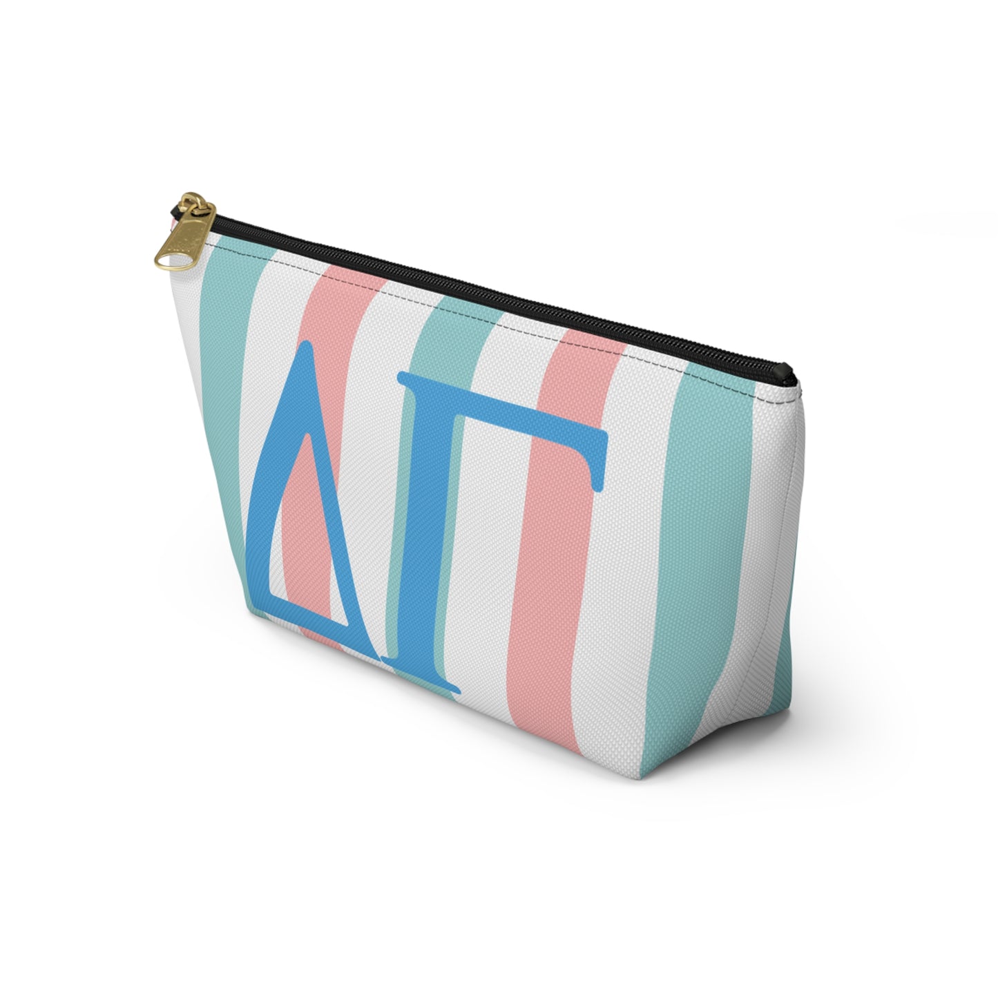 DG Greek Letter Accessory Pouch, Makeup Bag, Travel Toiletry Organizer, Personalized Gift, Sorority Essentials, Deltas, Greek Life