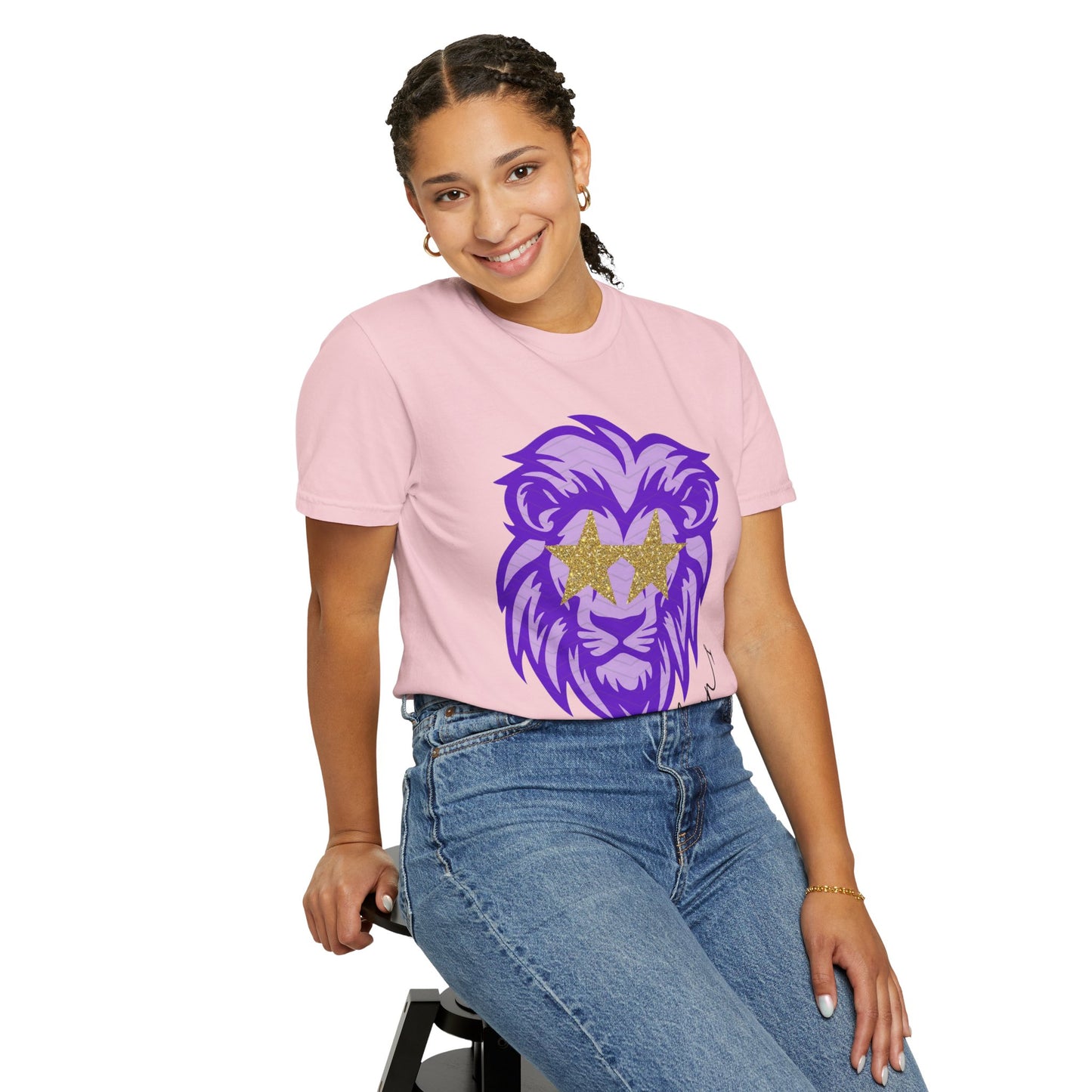 Purple Lion Graphic T-Shirt
