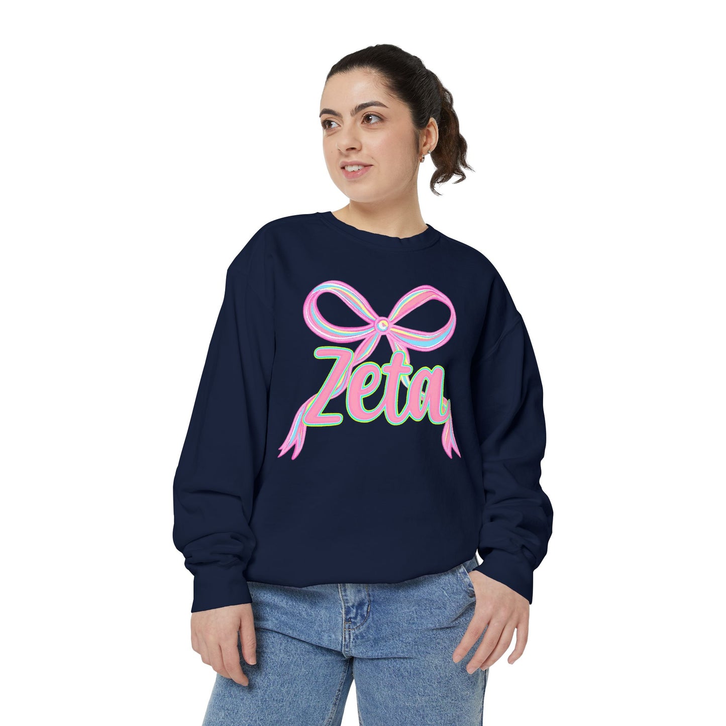 Zeta Graphic Sweatshirt, Cozy Fashion, Gift for Sorority Sisters, Cute Casual Wear, College Apparel, Unisex Outfit