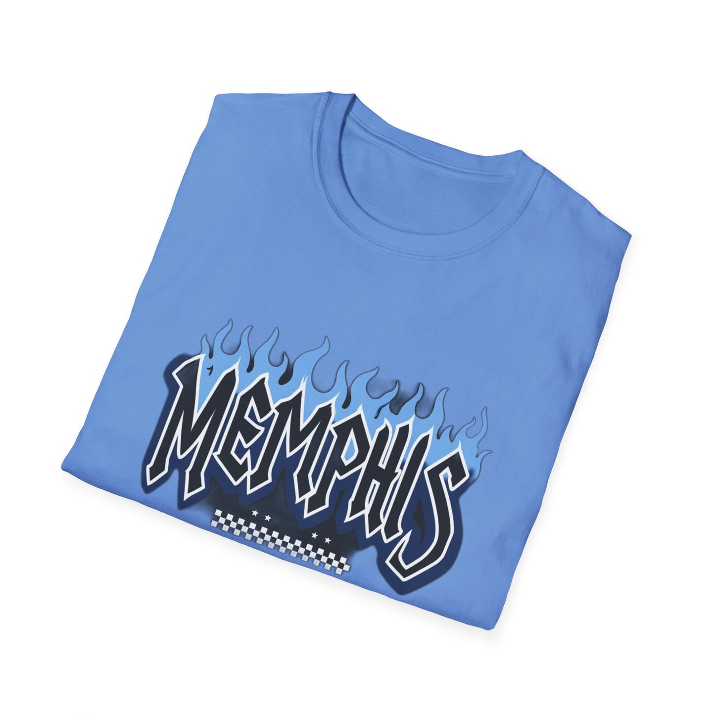 Memphis Flame Graphic T-Shirt, Unisex Tee, Casual Wear, Gift for Music Lovers, Summer Fashion, Graphic Design Shirt
