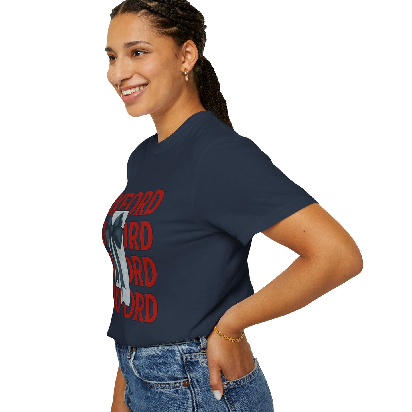 Oxford Bow Graphic Tee, Casual Unisex T-shirt, Gift for Students, College Apparel, Trendy Fashion Top, Birthday Gift