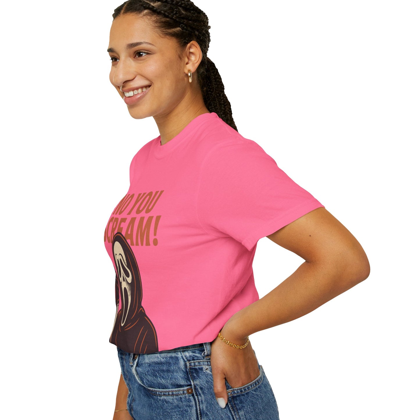 Unisex Horror-Themed T-shirt | Fun Scream Design for Halloween, Costume Parties, Movie Nights, Gift for Horror Fans