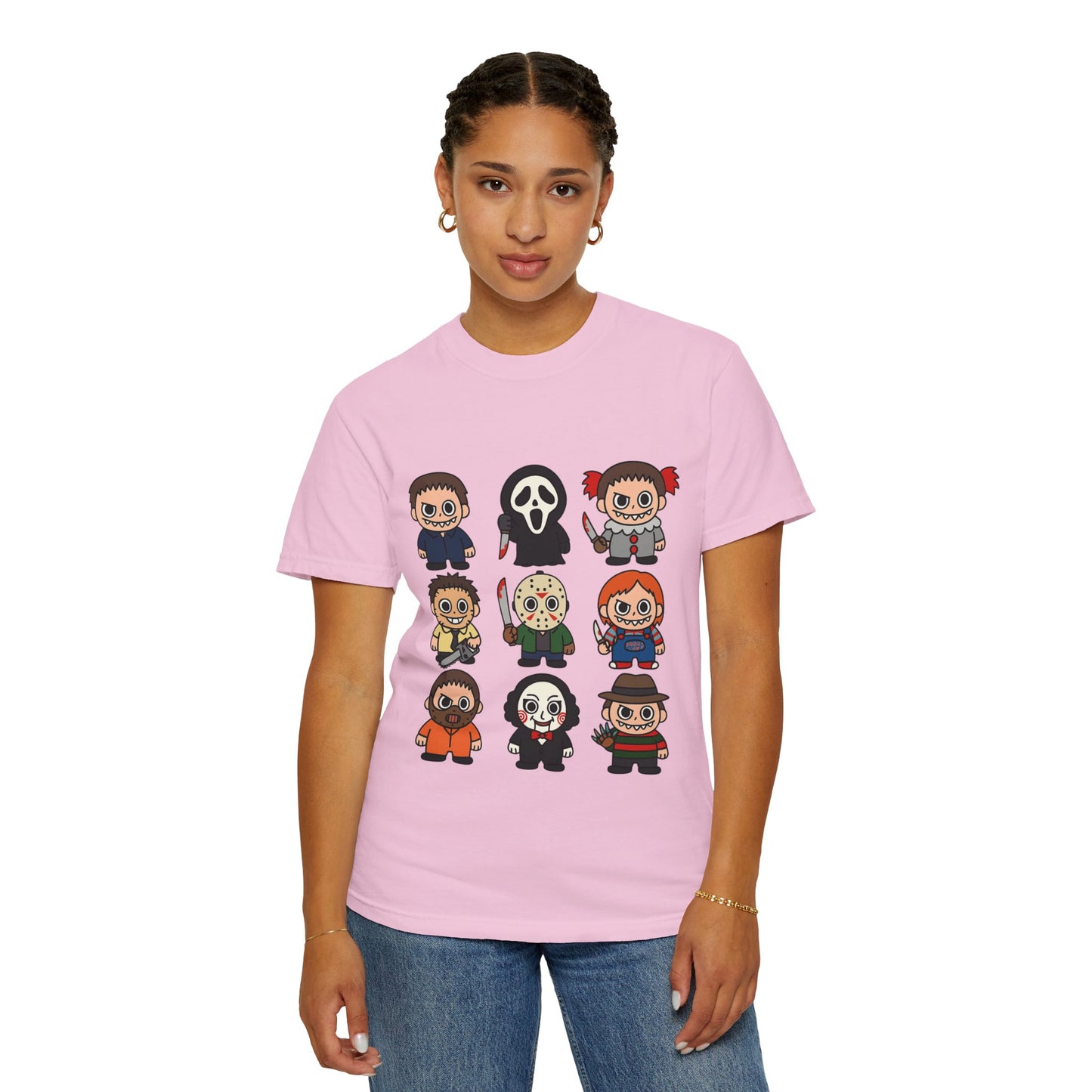Pop Culture Horror Character T-Shirt, Unisex Tee, Halloween Tee, Horror Movie Merch, Funny Graphic Shirt, Gift for Horror Fans