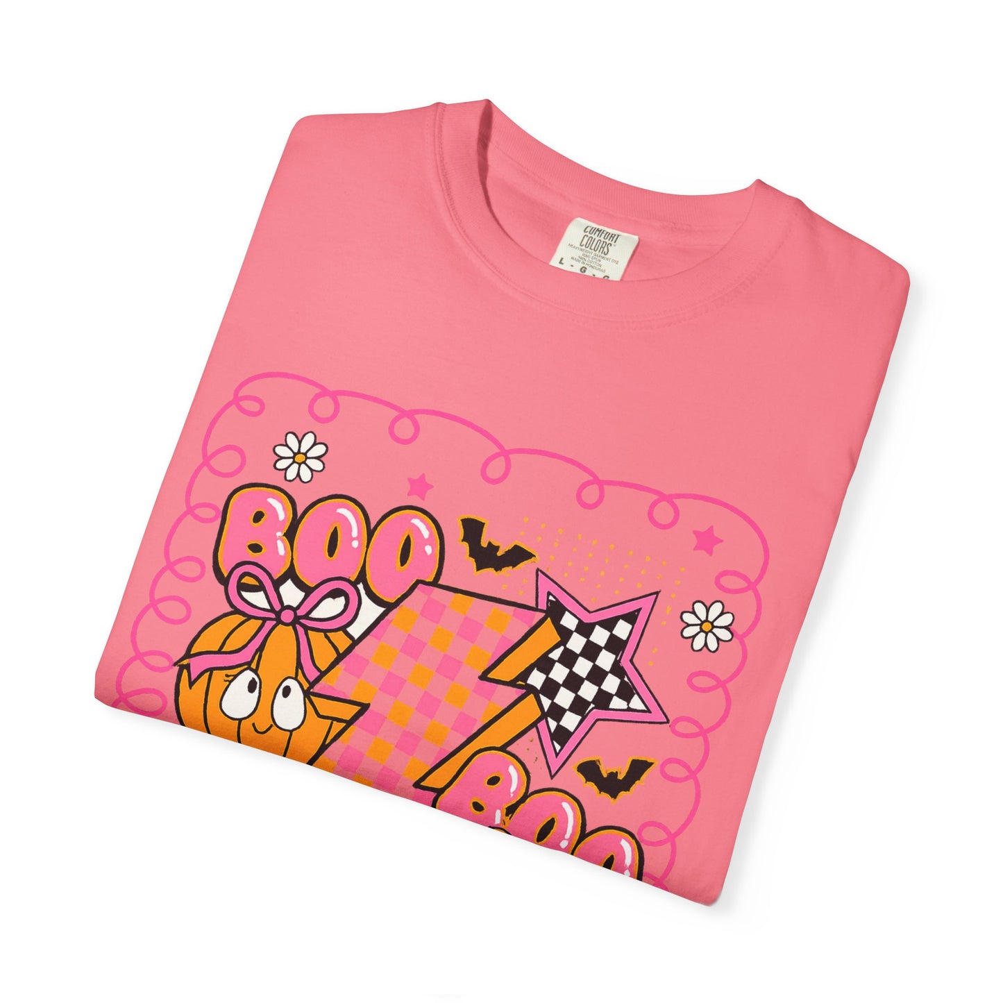 Retro Design Orange & Pink Unisex Halloween T-Shirt