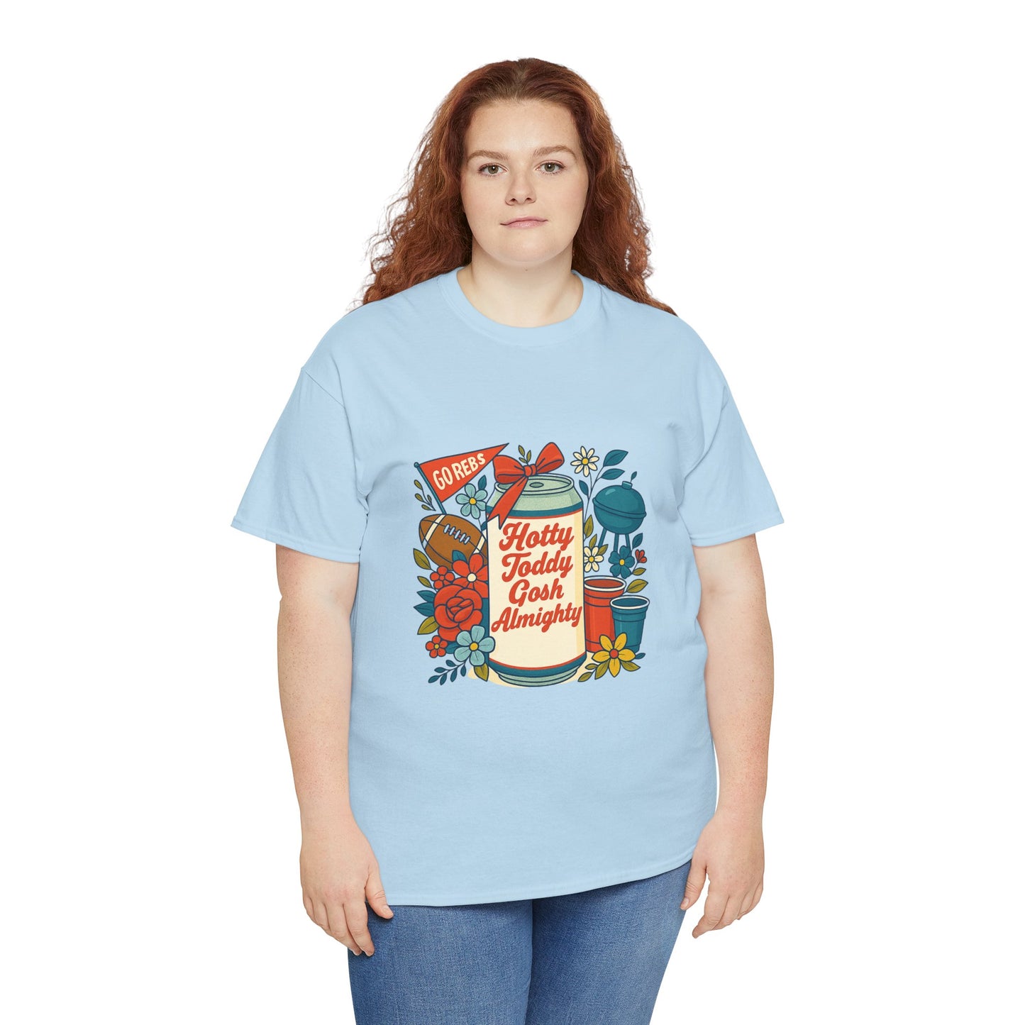Hotty Toddy Heavy Cotton Tee - Unisex Graphic T-Shirt, Casual Wear, College Apparel, Gift for Students, Spring Break Fashion