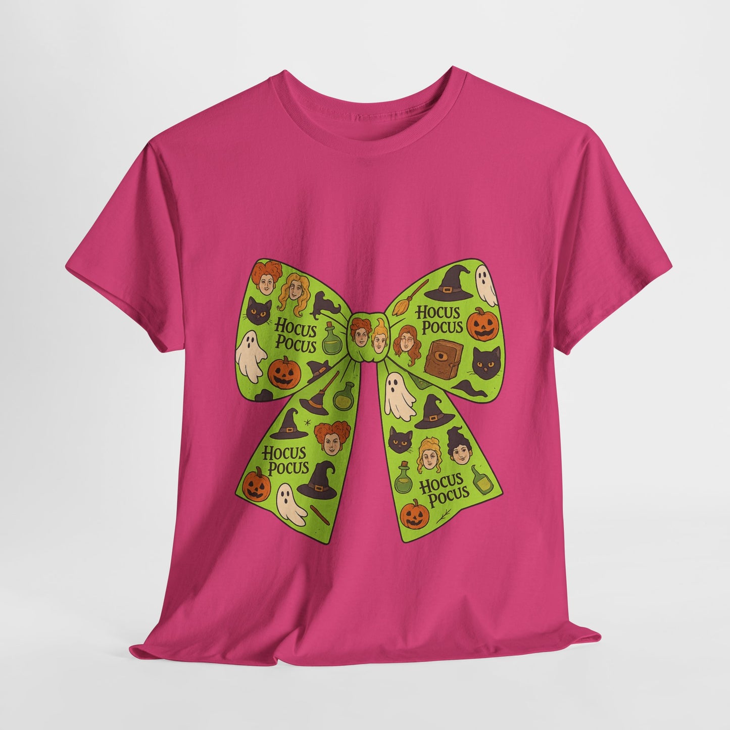 Halloween Graphic Tee, Spooky Season Unisex Shirt, Hocus Pocus Bow Tee, Autumn Style Shirt, Trick or Treat Apparel