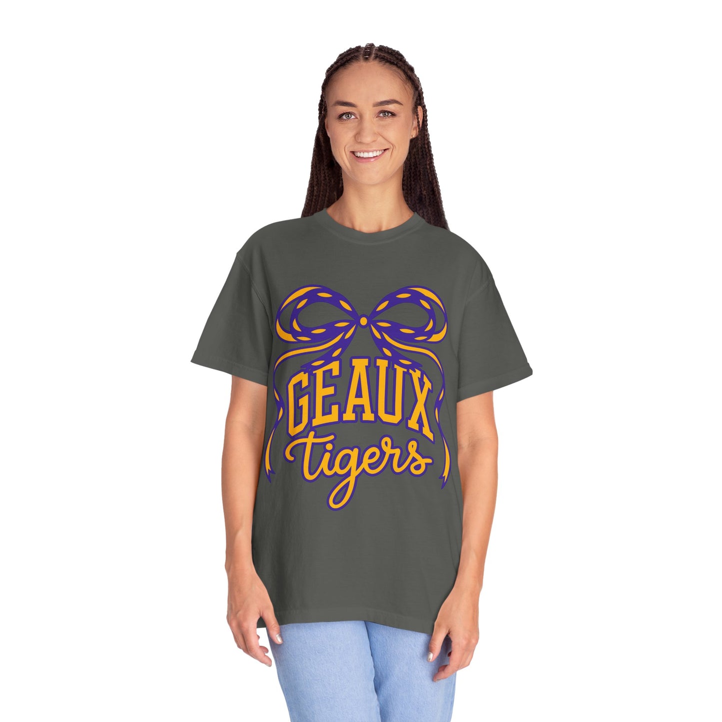 Géaux Tigers Garment-Dyed T-Shirt, Unisex Tee, LSU Spirit Wear, College Apparel, Game Day Outfit, Casual Style