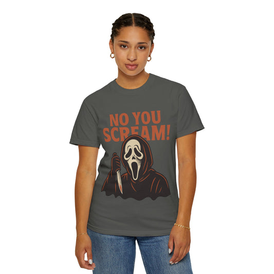 Unisex Horror-Themed T-shirt | Fun Scream Design for Halloween, Costume Parties, Movie Nights, Gift for Horror Fans