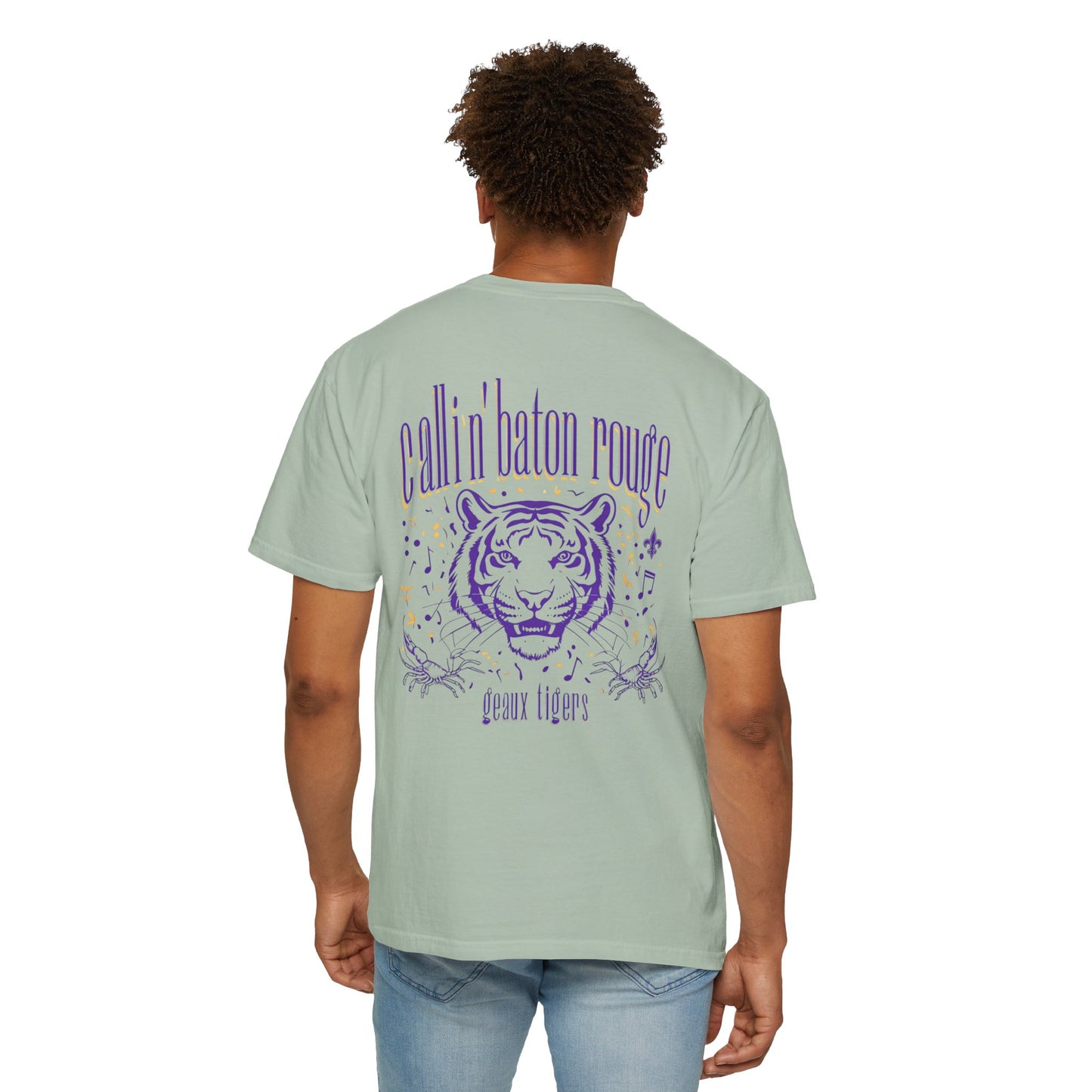 Baton Rouge Spirit T-Shirt - Unisex Garment-Dyed Tee for Game Day, College Football, Mardi Gras, Team Pride, Casual Wear