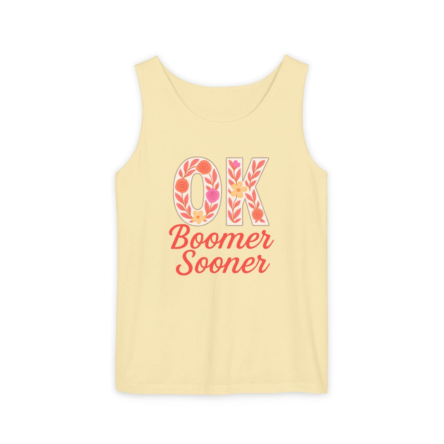 Oklahoma Comfort Colors Tank, Trendy Garment-Dyed Tank Top, OK Boomer Sooner, Casual Summer Wear, Gift for Graduates
