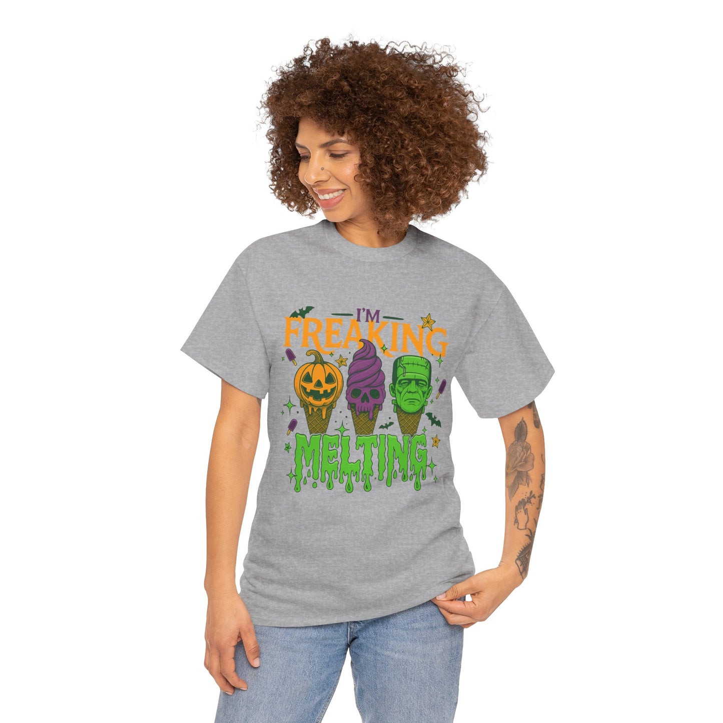 Halloween Unisex Heavy Cotton Tee, Fun Fall Shirt, Halloween Costume Top, Spooky Party Tee, Trick or Treat Apparel