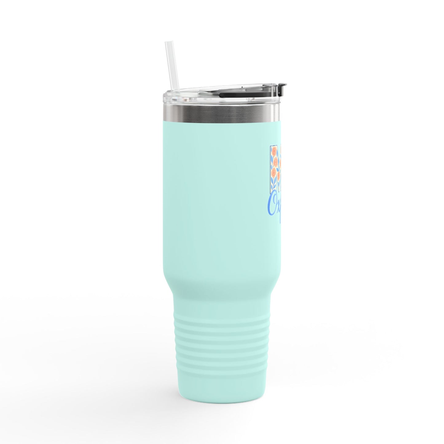 Floral Insulated Travel Mug-40 oz., Oxford, MS Design