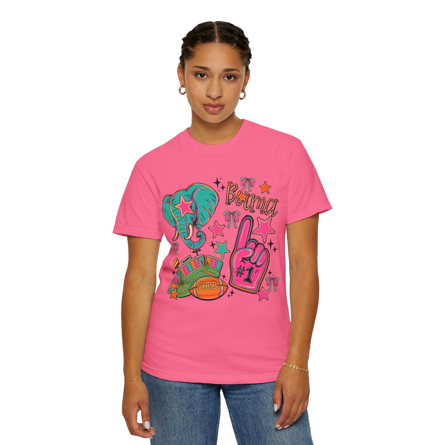 Preppy Neon Elephant Fan T-Shirt