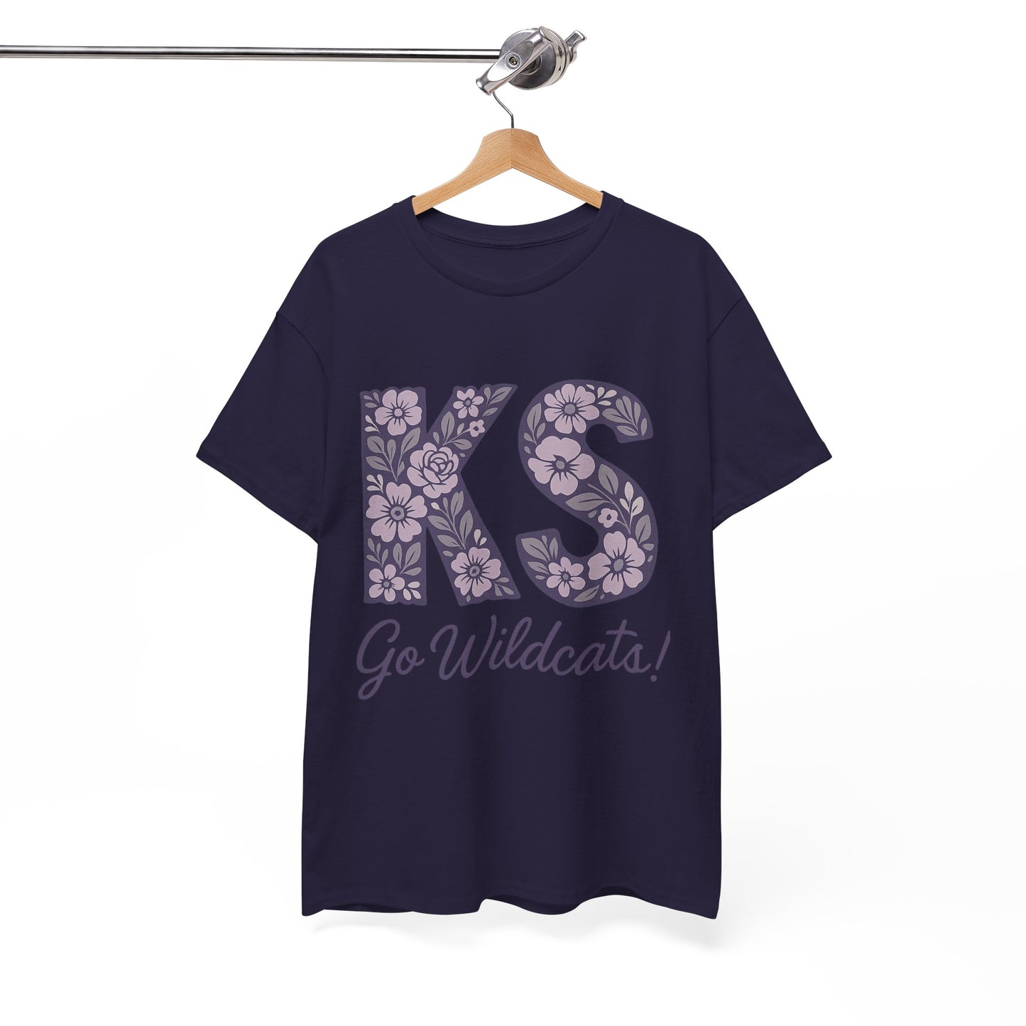 KS Floral Team Spirit Tee: Celebrate Kansas State Wildcats in Style, Perfect for Sports Events, Gifts, & Casual Wear