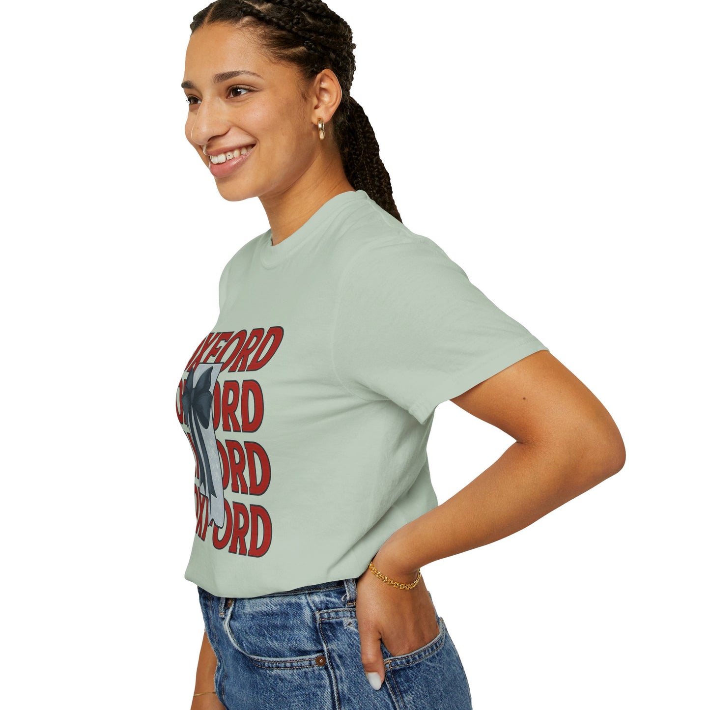 Oxford Bow Graphic Tee, Casual Unisex T-shirt, Gift for Students, College Apparel, Trendy Fashion Top, Birthday Gift