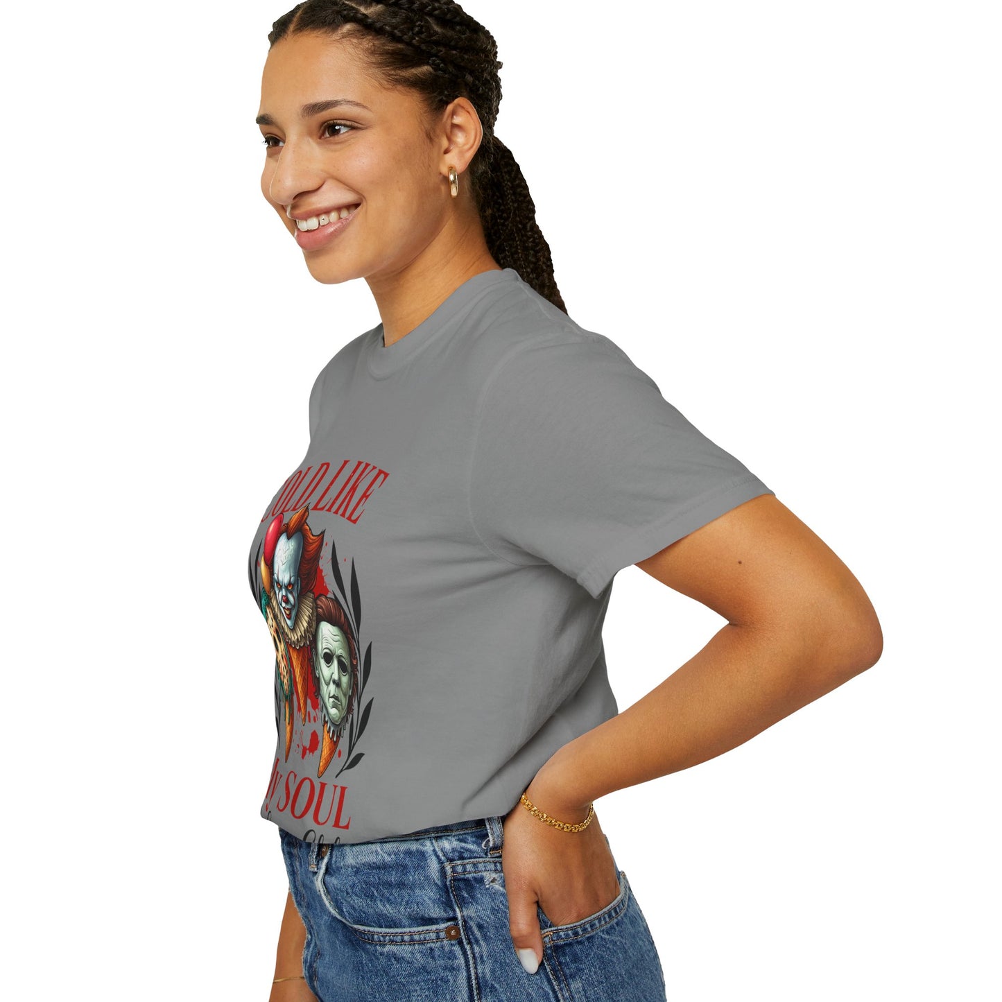 Chilling Soul T-Shirt, Vintage Horror Tee, Unisex Graphic Shirt, Ice Cream Lovers Gift, Fun Movie Merch