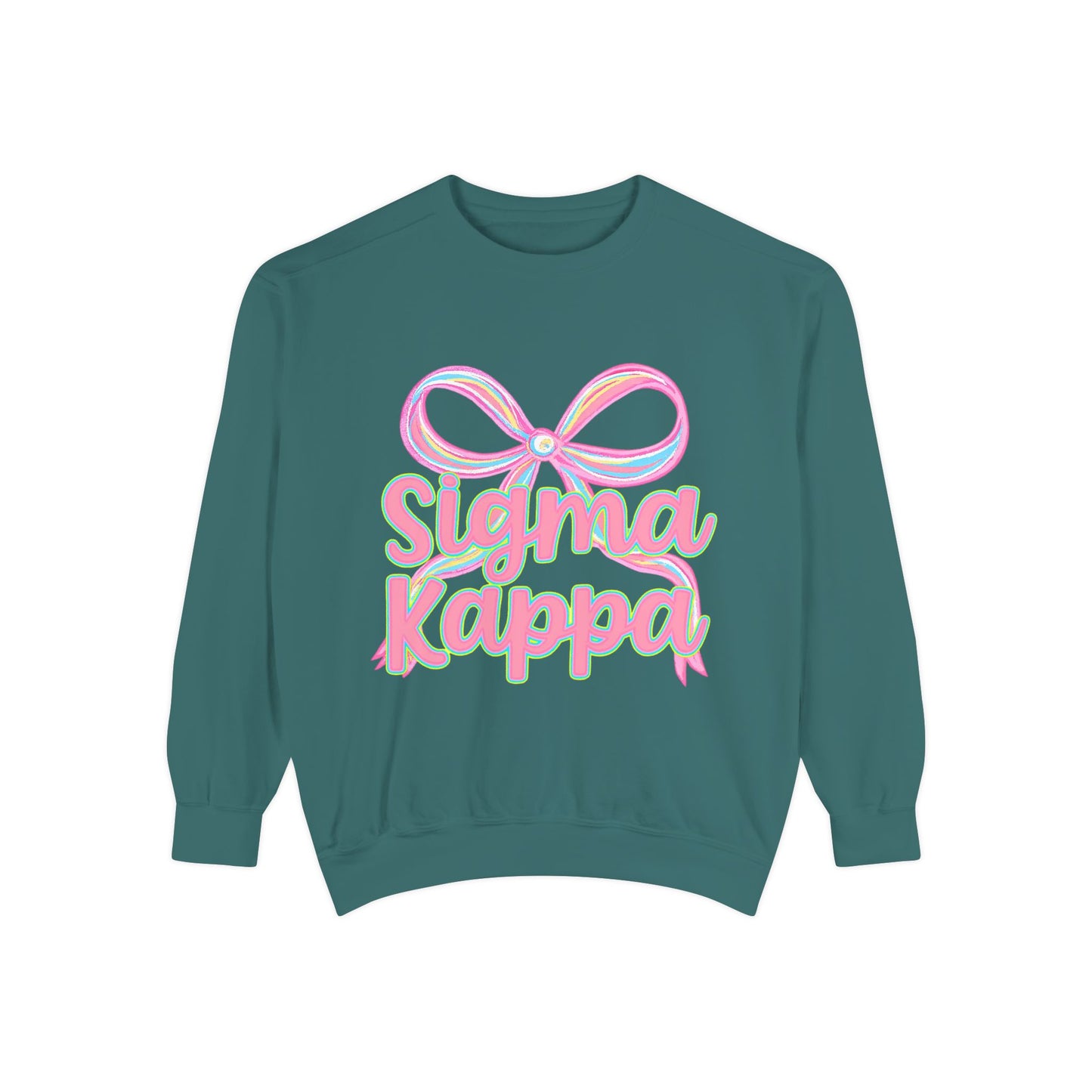 SigmaKappa Garment-Dyed Sweatshirt, Sorority Sweatshirt, College Apparel, Gift for Sorority Sisters, Cute Casual Wear