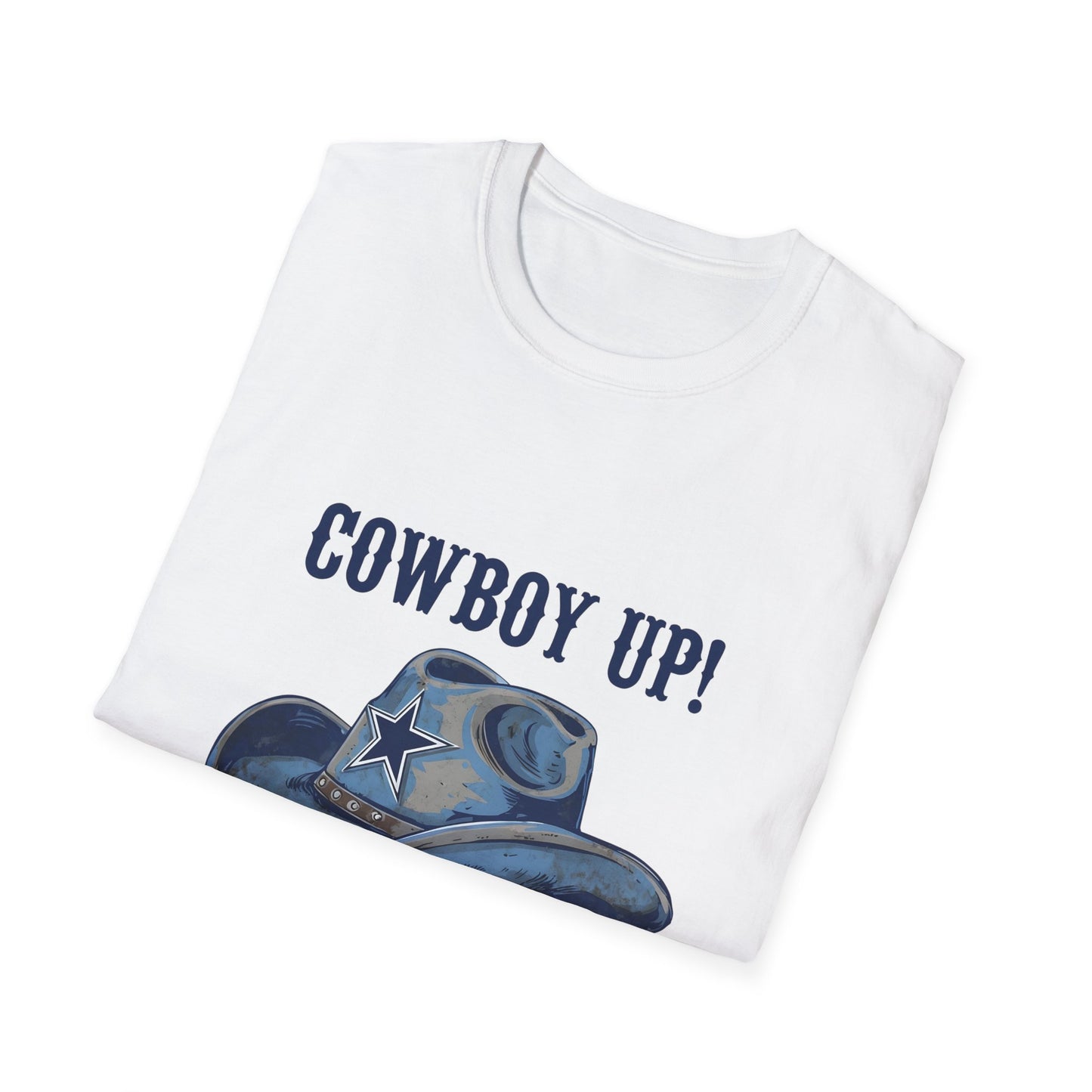Cowboy Up! Unisex Softstyle T-Shirt - Casual Western Tee for Rodeos, Country Events, Fun Graphic Shirt, Everyday Wear
