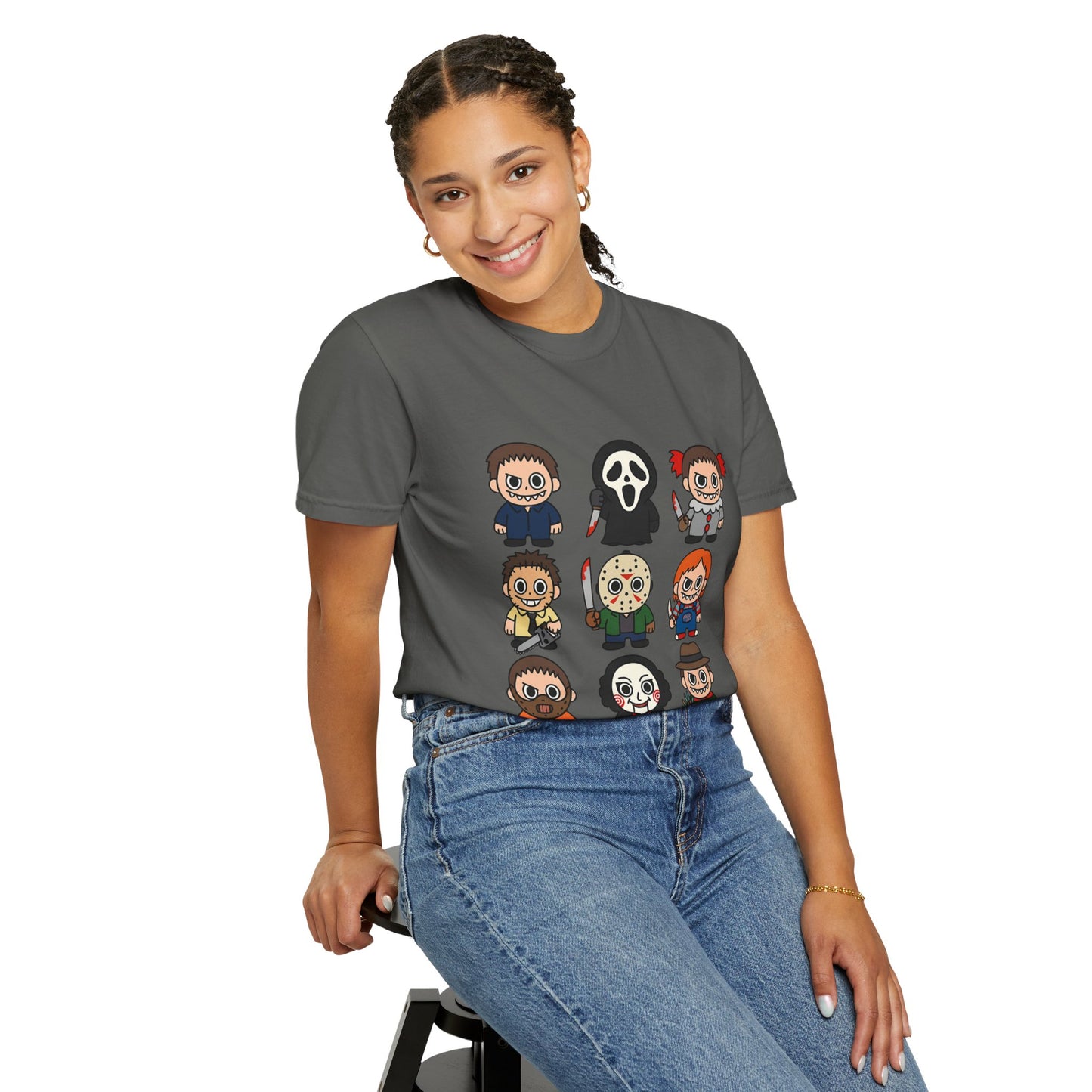 Pop Culture Horror Character T-Shirt, Unisex Tee, Halloween Tee, Horror Movie Merch, Funny Graphic Shirt, Gift for Horror Fans