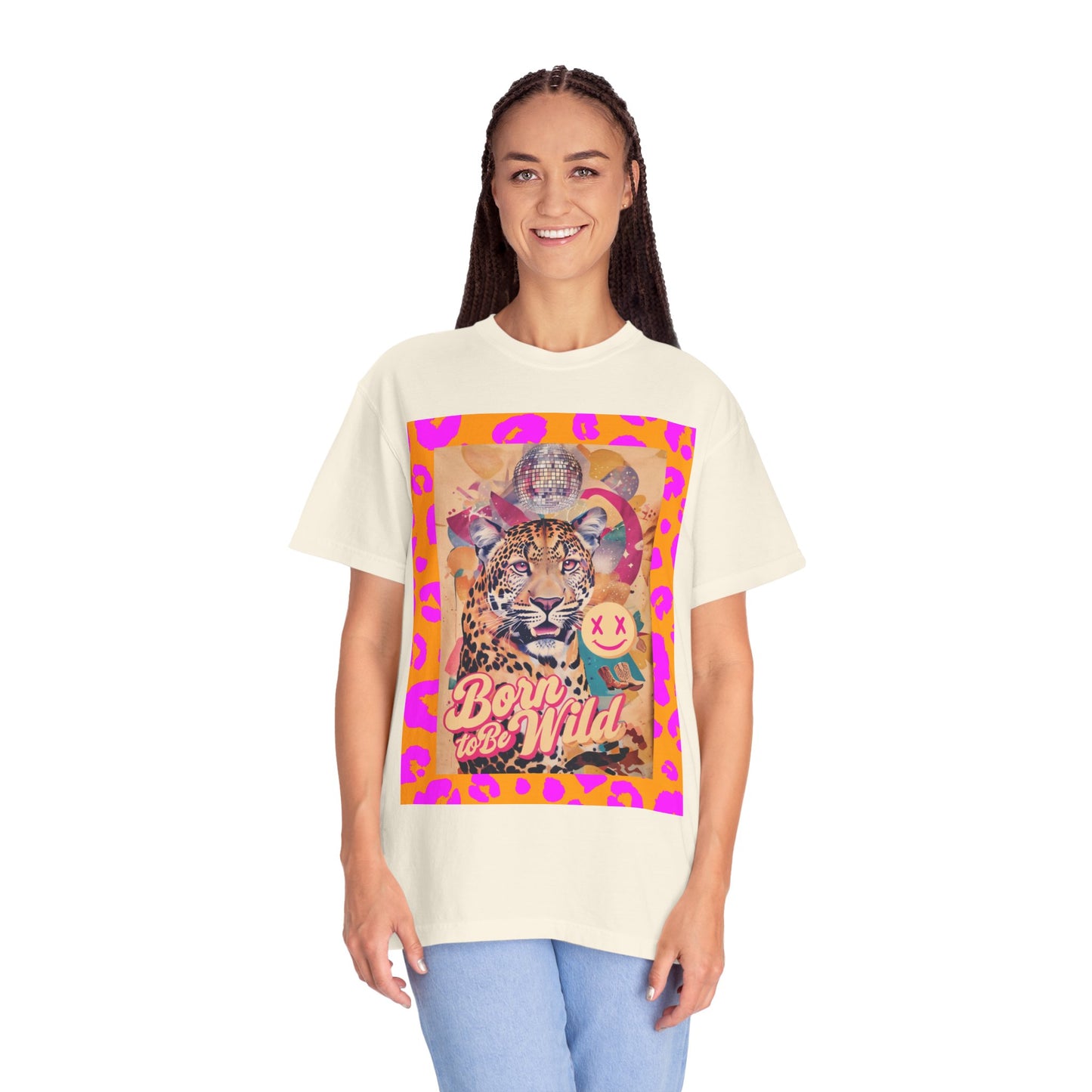 Bold Graphic T-Shirt: Born to Be Wild, Unisex Cotton Tee, Animal Lover Gift, Wild Spirit Apparel, Trendy Casual Wear, Unique Artist Design