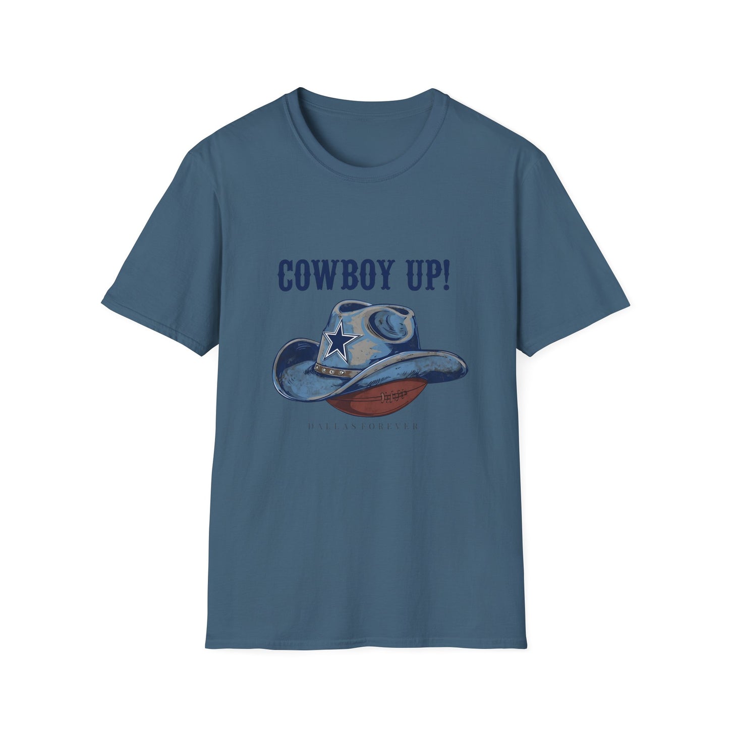Cowboy Up! Unisex Softstyle T-Shirt - Casual Western Tee for Rodeos, Country Events, Fun Graphic Shirt, Everyday Wear