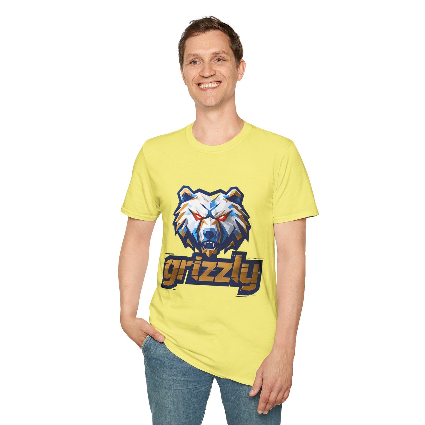 Grizzly Memphis Bear Graphic Tee, Unisex Softstyle T-Shirt, Memphis Basketball Fan, Memphis Grizz, 901, Go Grizz