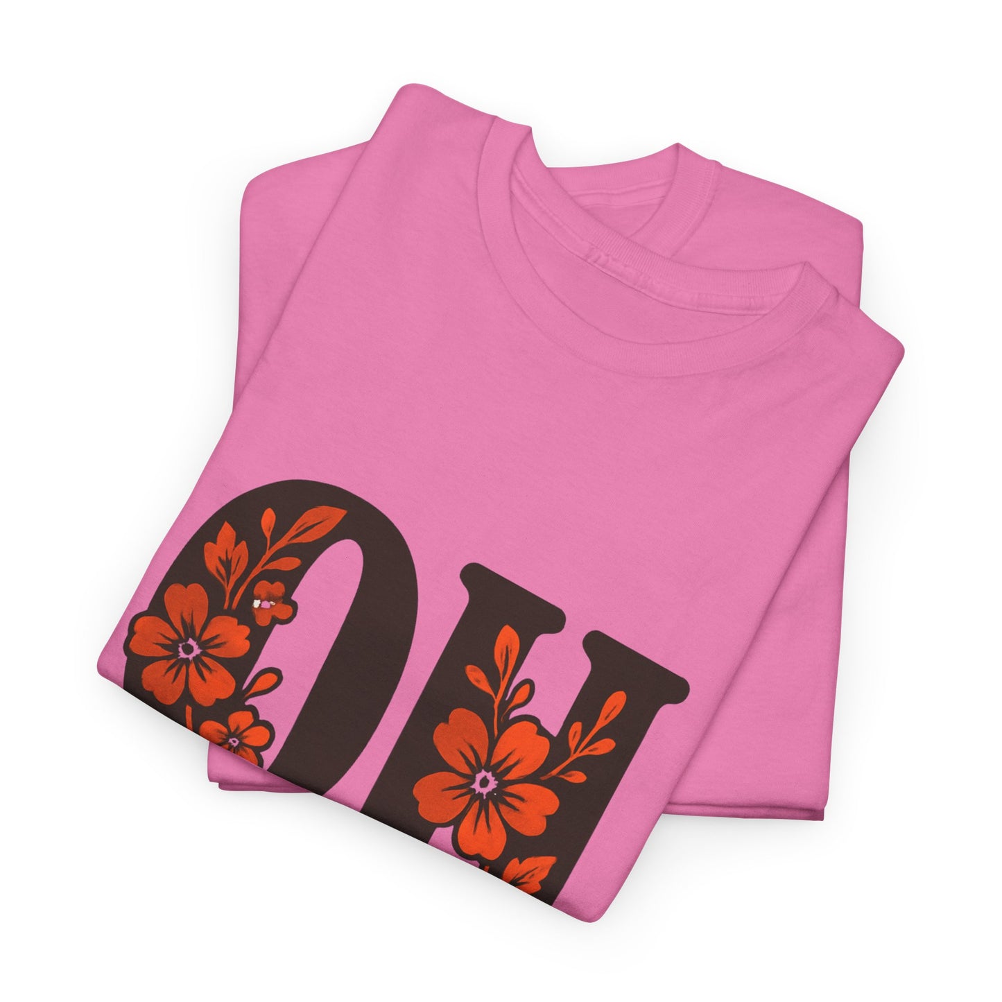 OH Go Browns Floral Unisex Tee, Fan Apparel, Game Day Shirt, Casual Wear, Gift for Sports Lovers