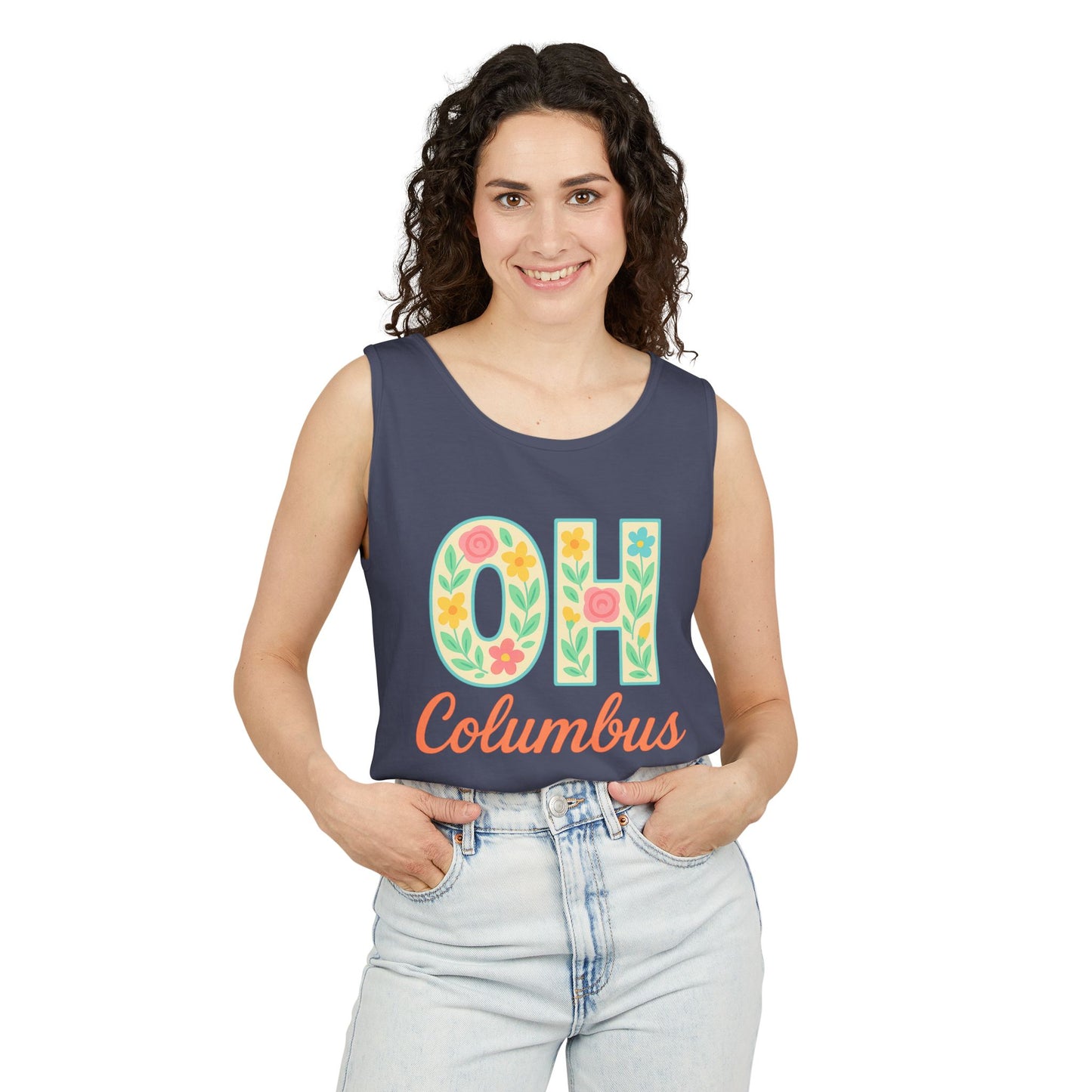 Ohio Spirit Unisex Garment-Dyed Tank Top, College Sports, Casual Wear, Gift for Graduates, Team Pride, Comfort Colors, Graduation Gift, Go Bucks