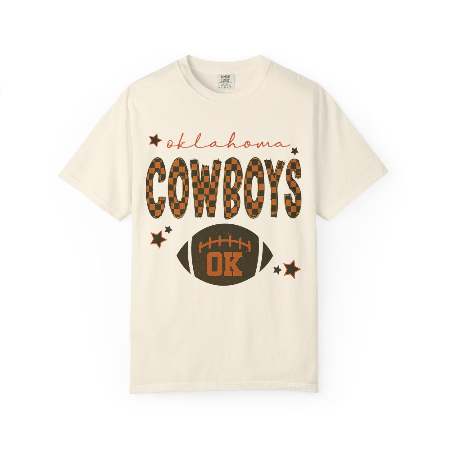 Oklahoma Cowboys Football T-Shirt — Leopard Print Team Tee