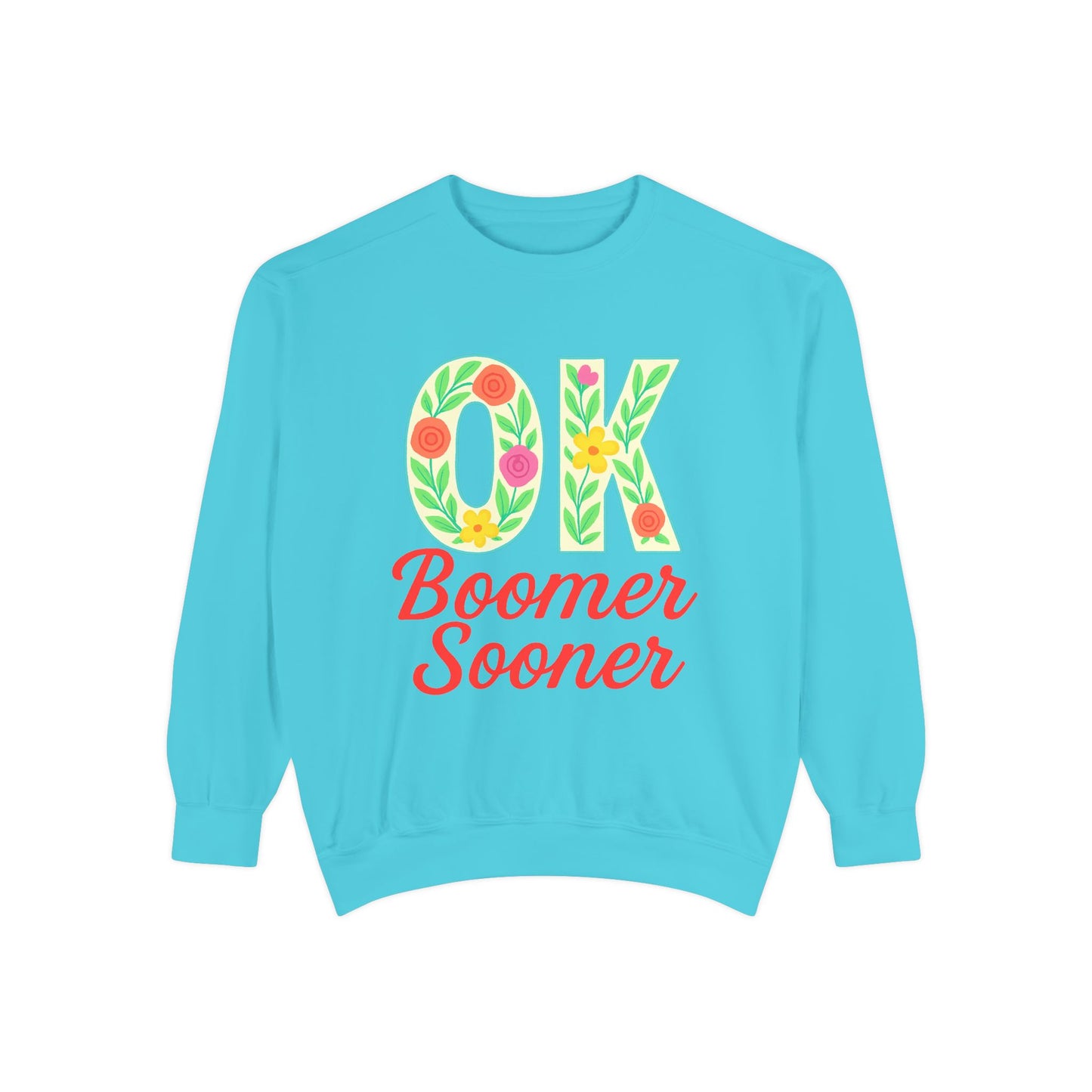 Colorful OK Boomer Sooner Unisex Sweatshirt, Casual Wear, College Apparel, Gift for Fans, Cozy Layering
