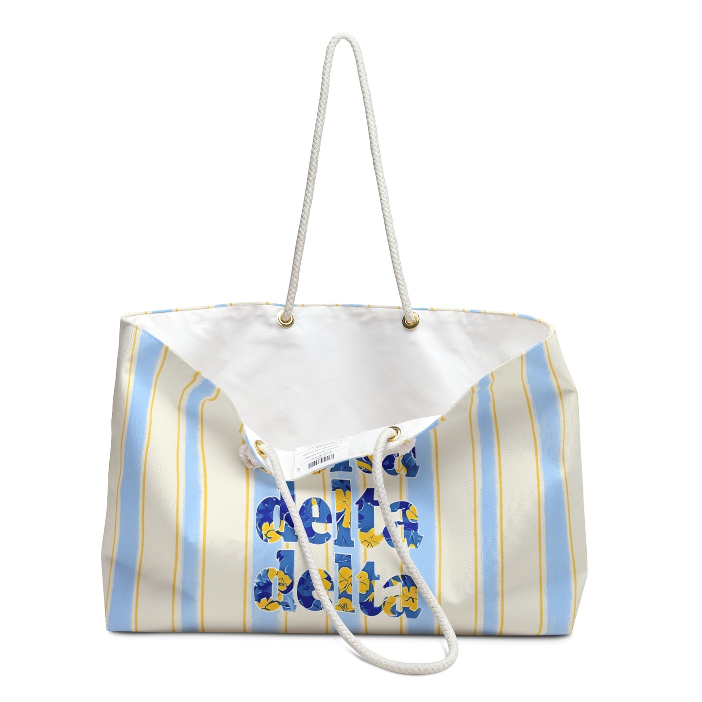 Chic Weekender Bag for Travelers, Stylish Tote for Girls' Getaways, Perfect for Beach Days, Gym, Gifts, Delta Delta Delta