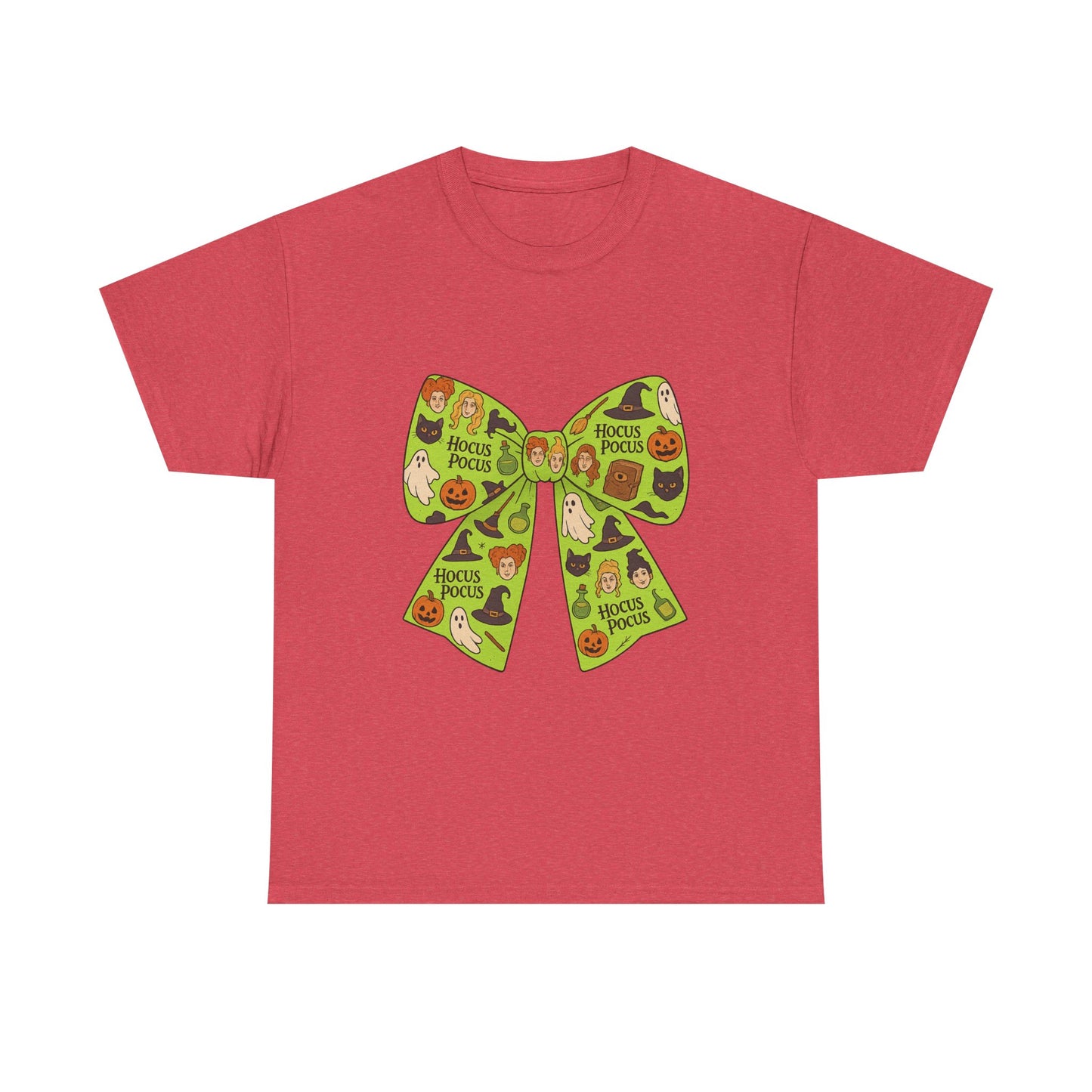 Halloween Graphic Tee, Spooky Season Unisex Shirt, Hocus Pocus Bow Tee, Autumn Style Shirt, Trick or Treat Apparel