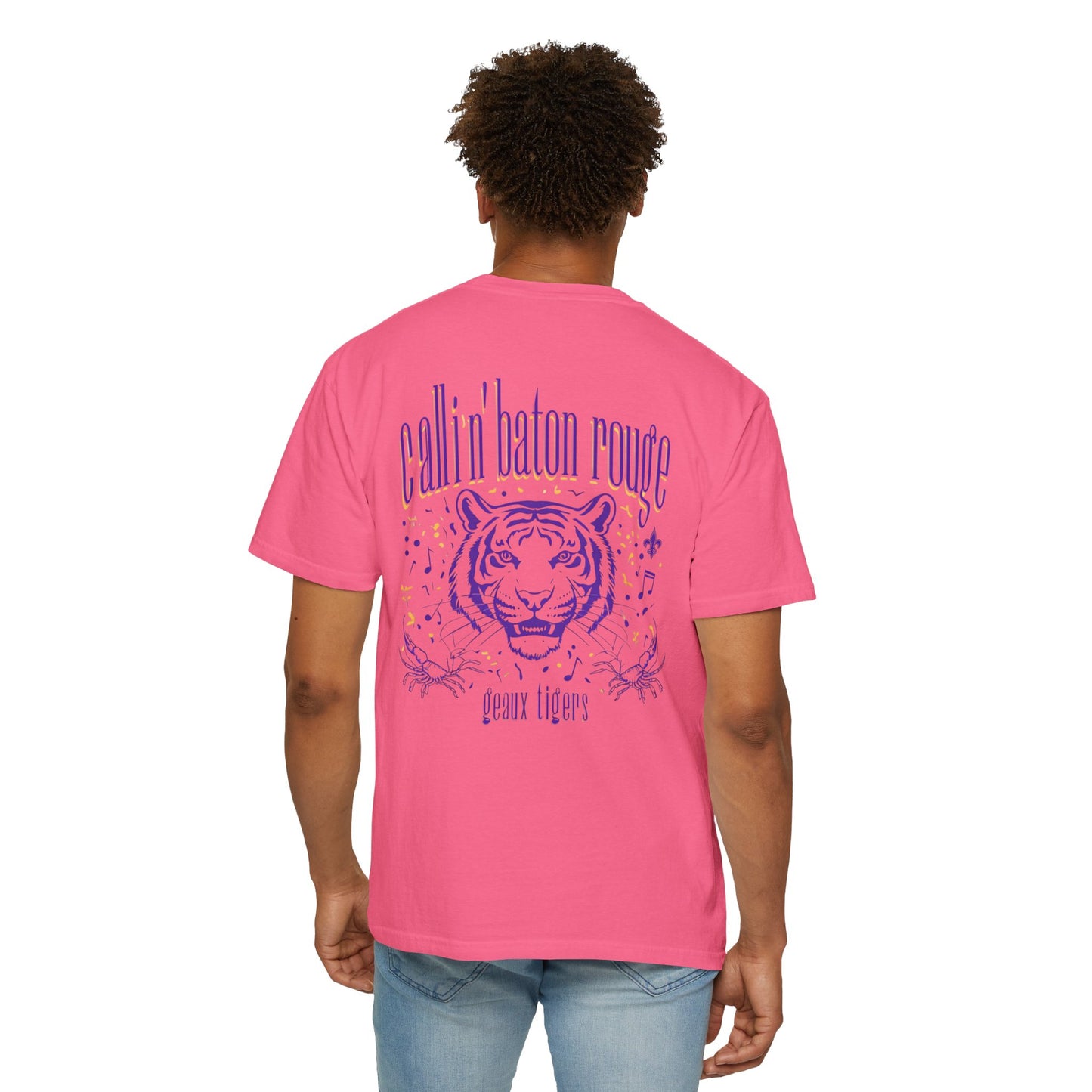 Baton Rouge Spirit T-Shirt - Unisex Garment-Dyed Tee for Game Day, College Football, Mardi Gras, Team Pride, Casual Wear