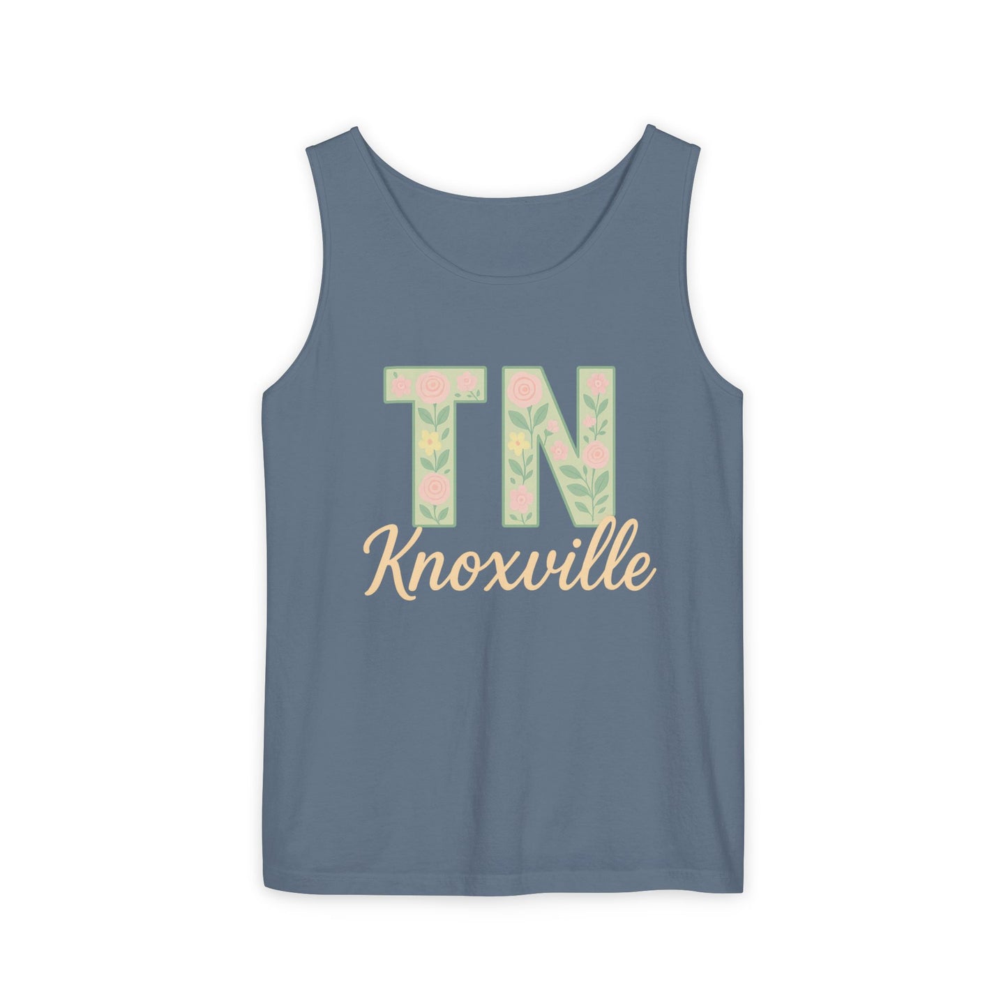 Tennessee Floral Tank Top, Unisex Sleeveless Shirt, Summer Tee, Casual Wear, Gift for Her, Comfort Colors, Graduation Gift, Rocky Top