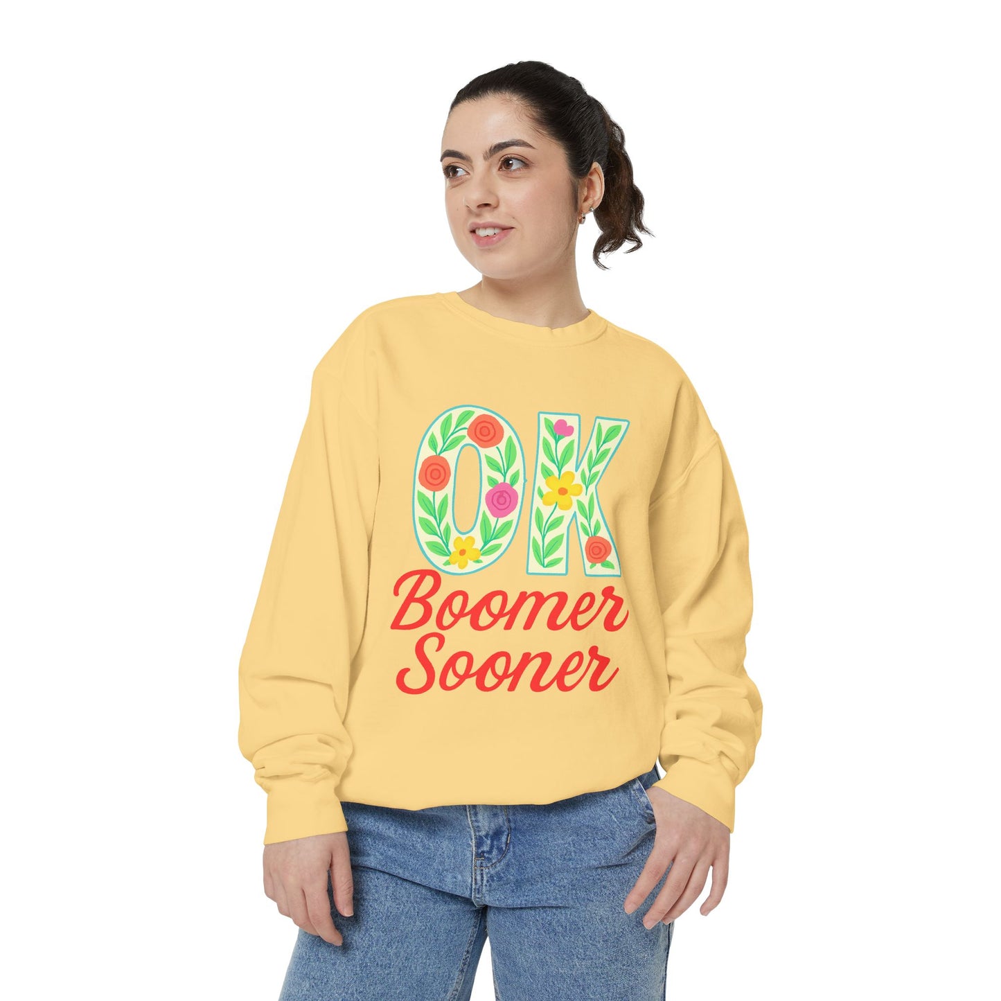 Colorful OK Boomer Sooner Unisex Sweatshirt, Casual Wear, College Apparel, Gift for Fans, Cozy Layering