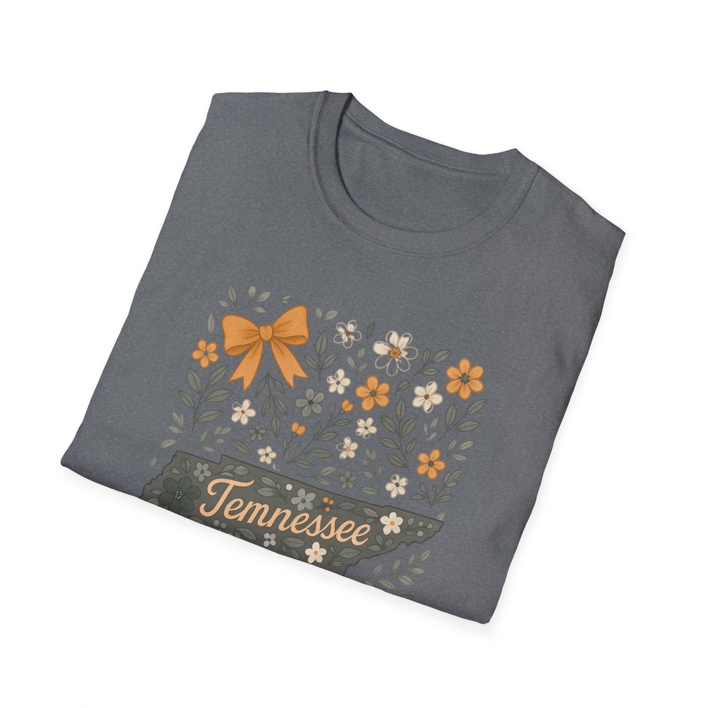 Tennessee Floral T-Shirt, Casual Wear, Gift for Her, Souvenir, Nature Lover Apparel, Spring Outfit