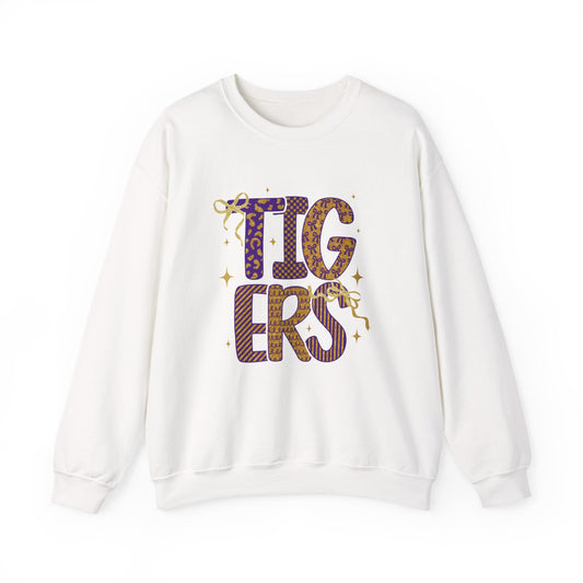 Cheerful Tigers Unisex Sweatshirt - Cozy Gift for Animal Lovers, Fun Streetwear, Birthday Apparel, School Spirit, Casual Outfit