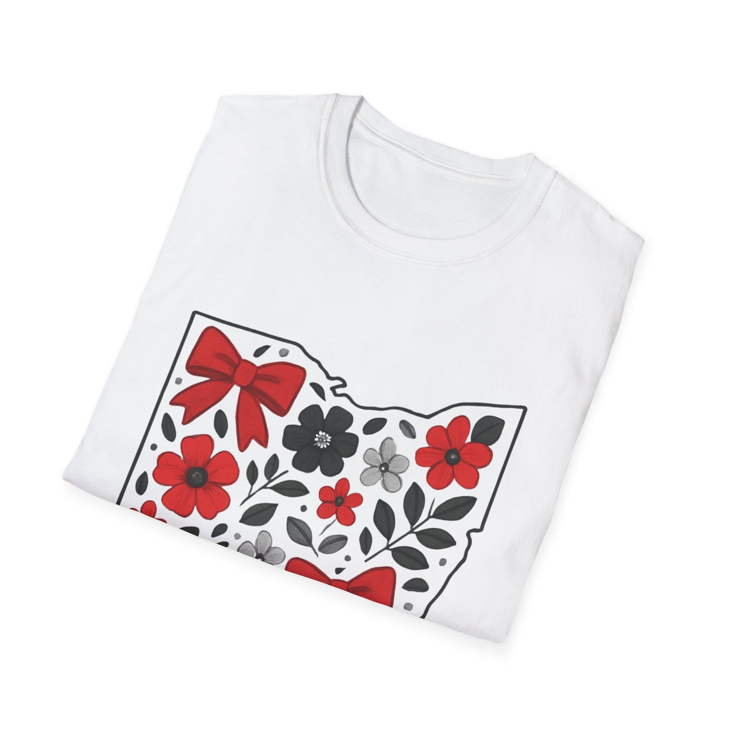 Ohio Floral T-Shirt, Unisex Tees, Gift for Her, Vintage Style, Summer Wardrobe Essential, State Pride