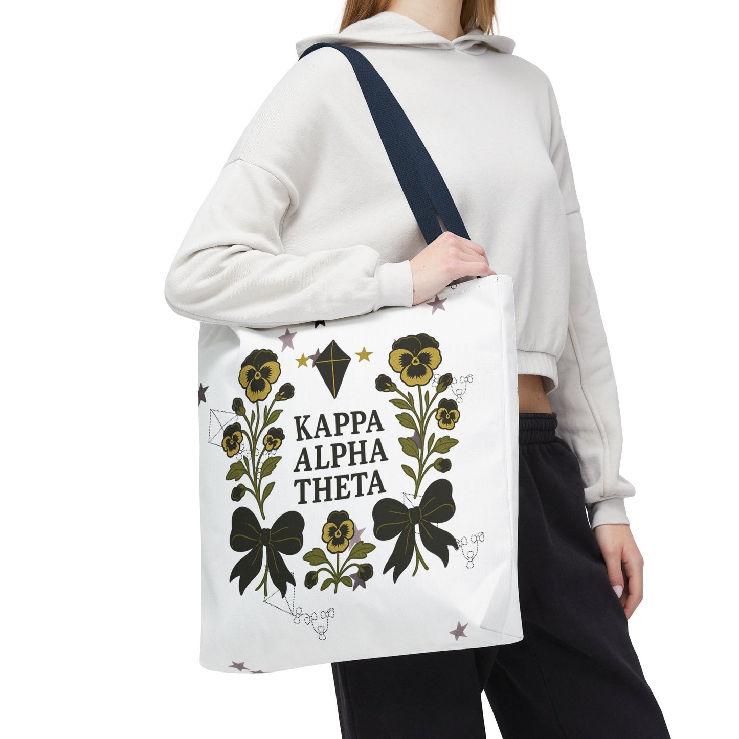 Floral Sorority Tote Bag | Kappa Alpha Theta, Eco-Friendly Bag, Gift for Sisters, College Accessory, Summer Outing Bag