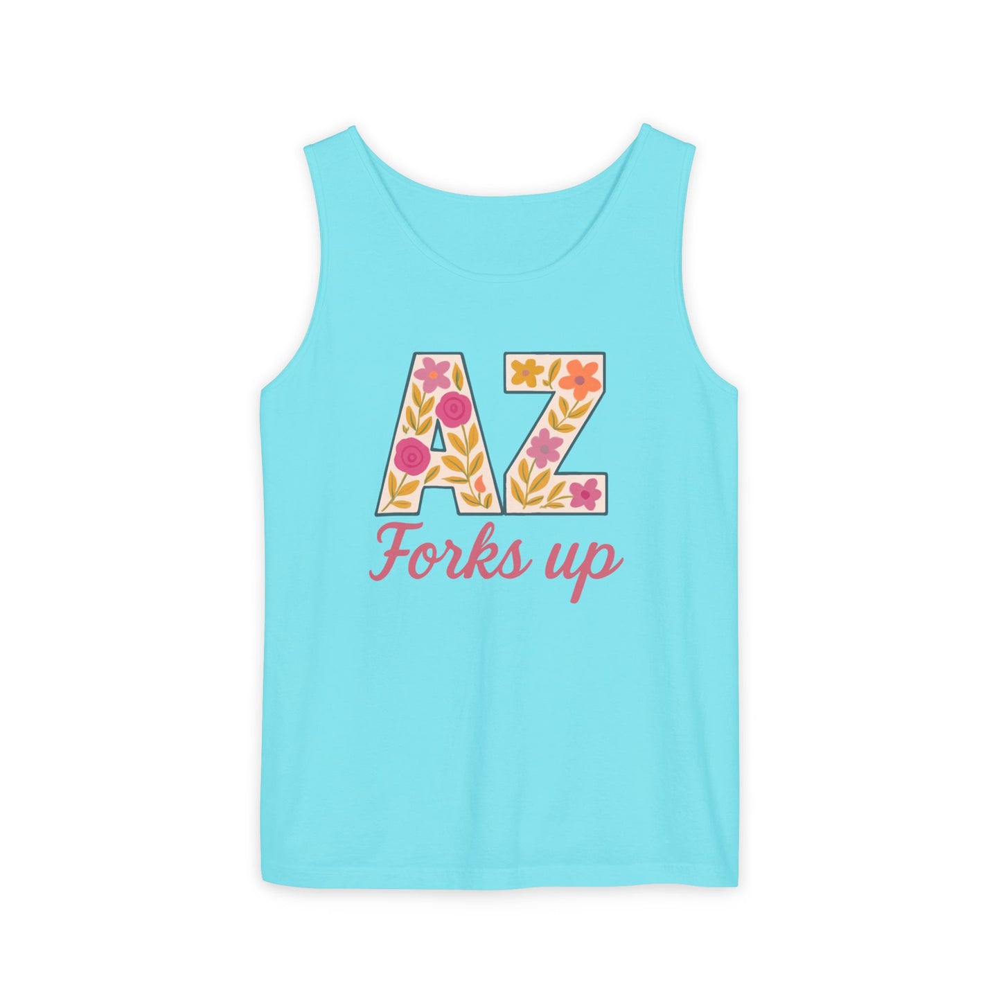 AZ Tank Top - AZ Forks Up Apparel, Summer Wear, Vacation Top, Travel Essentials, Gifts for Arizonans, Sun devils, comfort colors, graduation gift