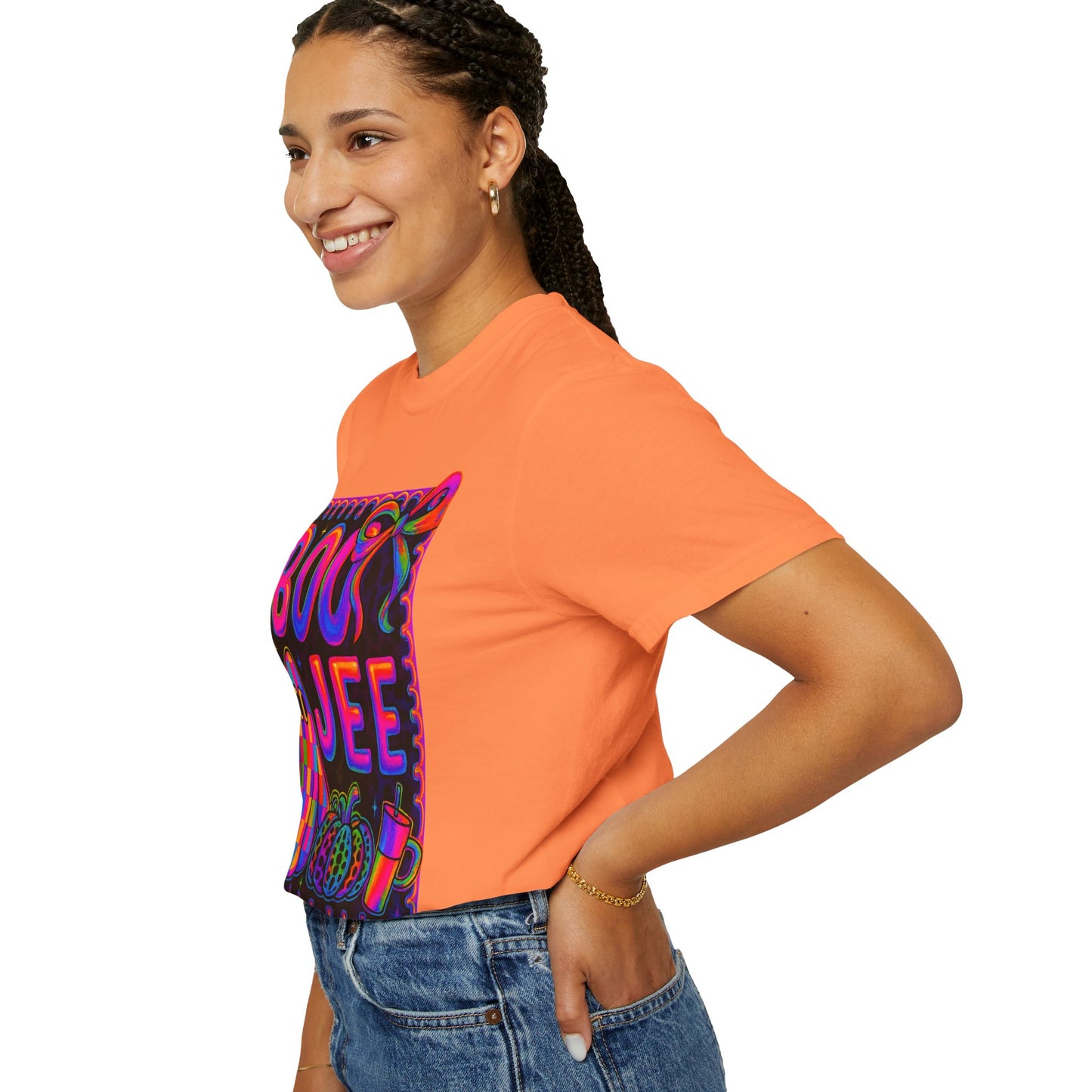 BOOJee Retro Comfort Colors, Garment-Dyed T-shirt, Colorful Graphic Tee, Unisex Streetwear, Fun Gift, Festival Fashion, Vegan Style