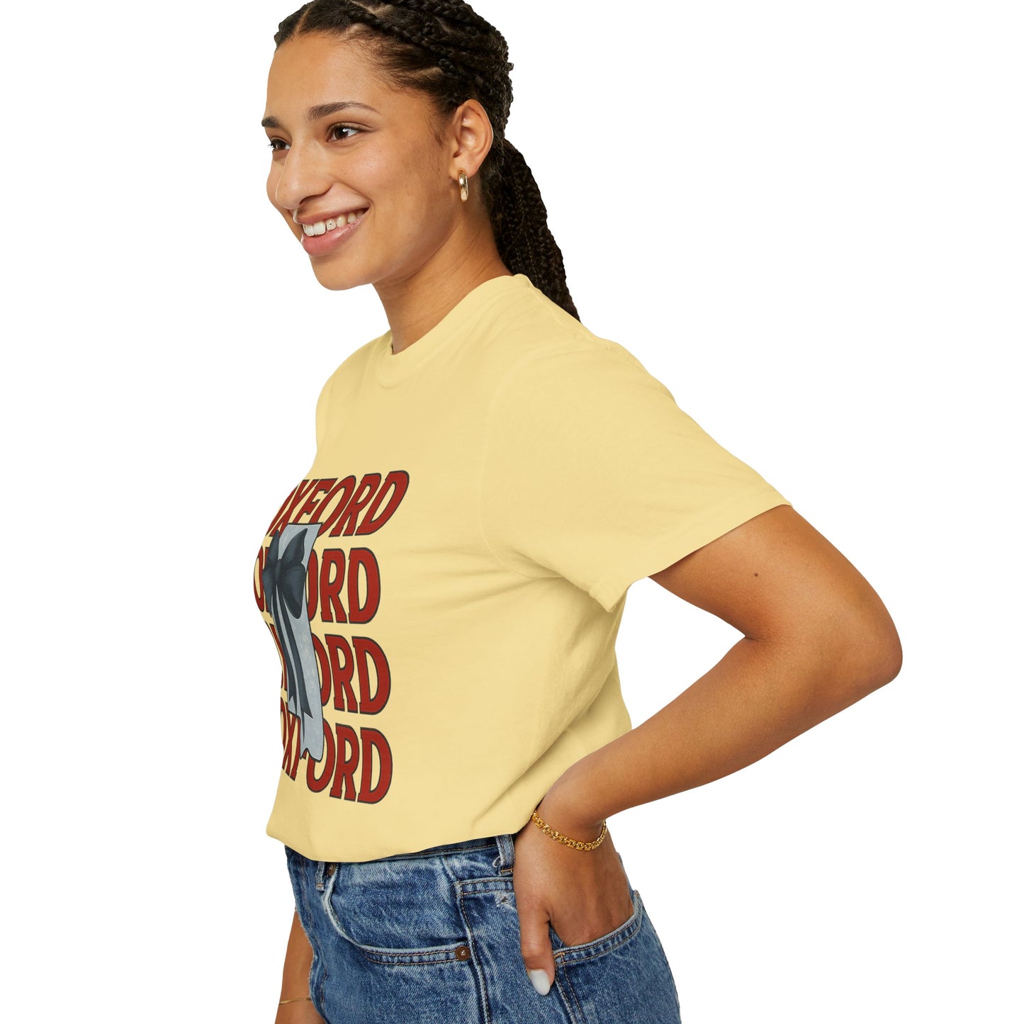 Oxford Bow Graphic Tee, Casual Unisex T-shirt, Gift for Students, College Apparel, Trendy Fashion Top, Birthday Gift