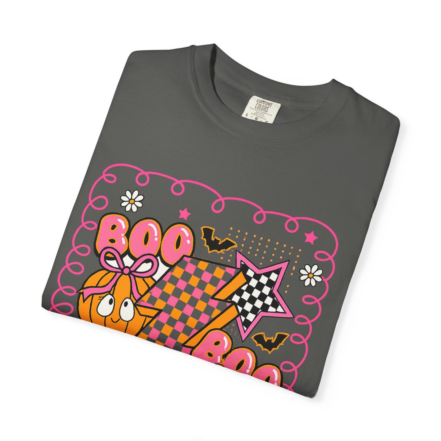 Retro Design Orange & Pink Unisex Halloween T-Shirt