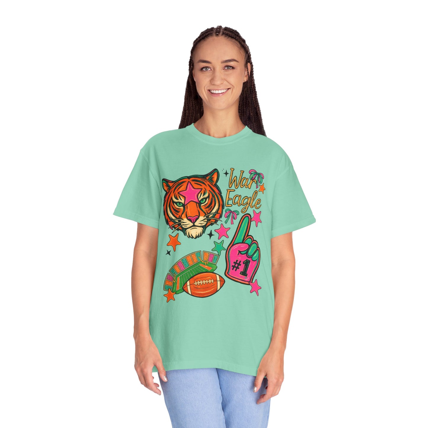Vintage Preppy Tiger Football Game Day Unisex T-shirt