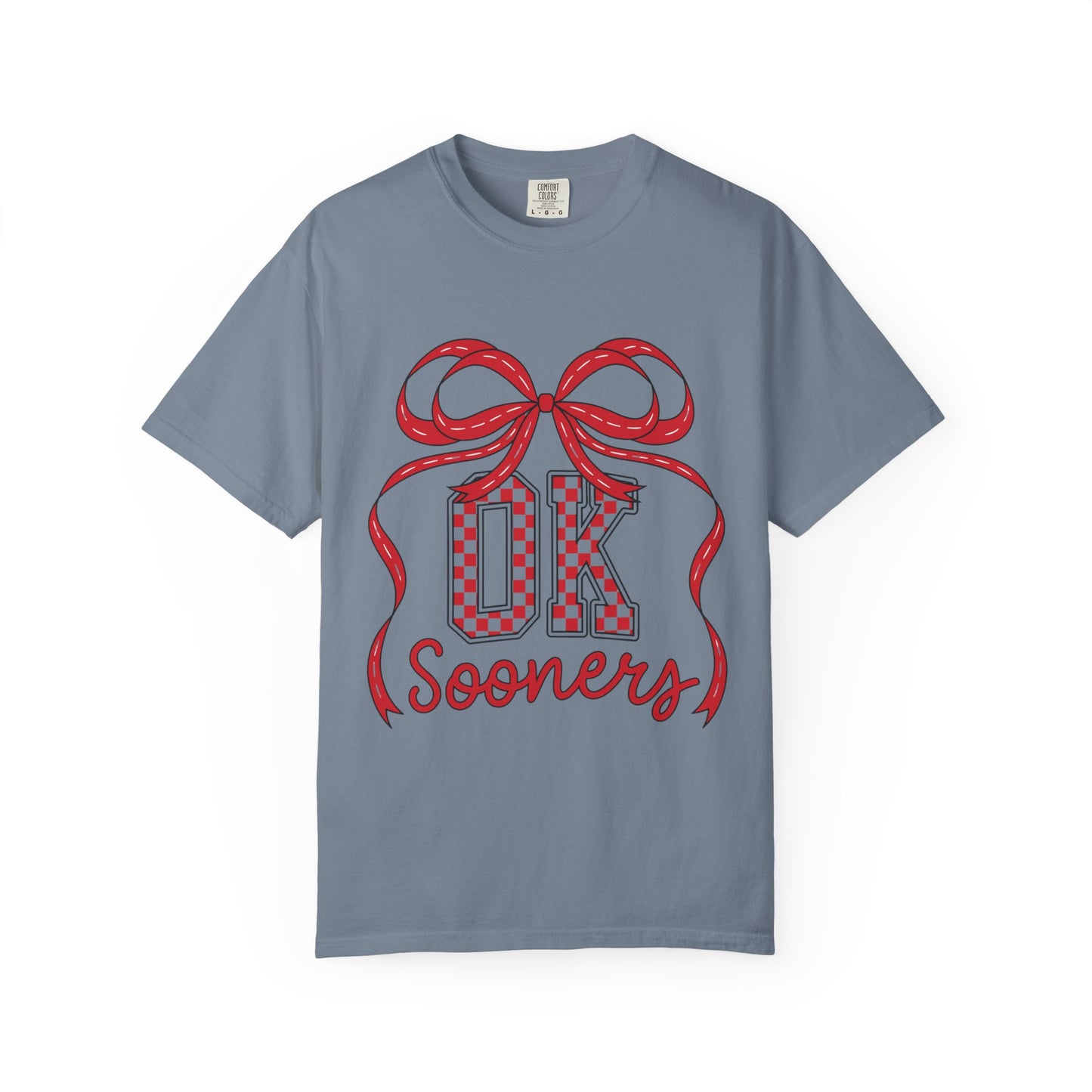 SOON Checkered Cheerful Bow Graphic T-shirt