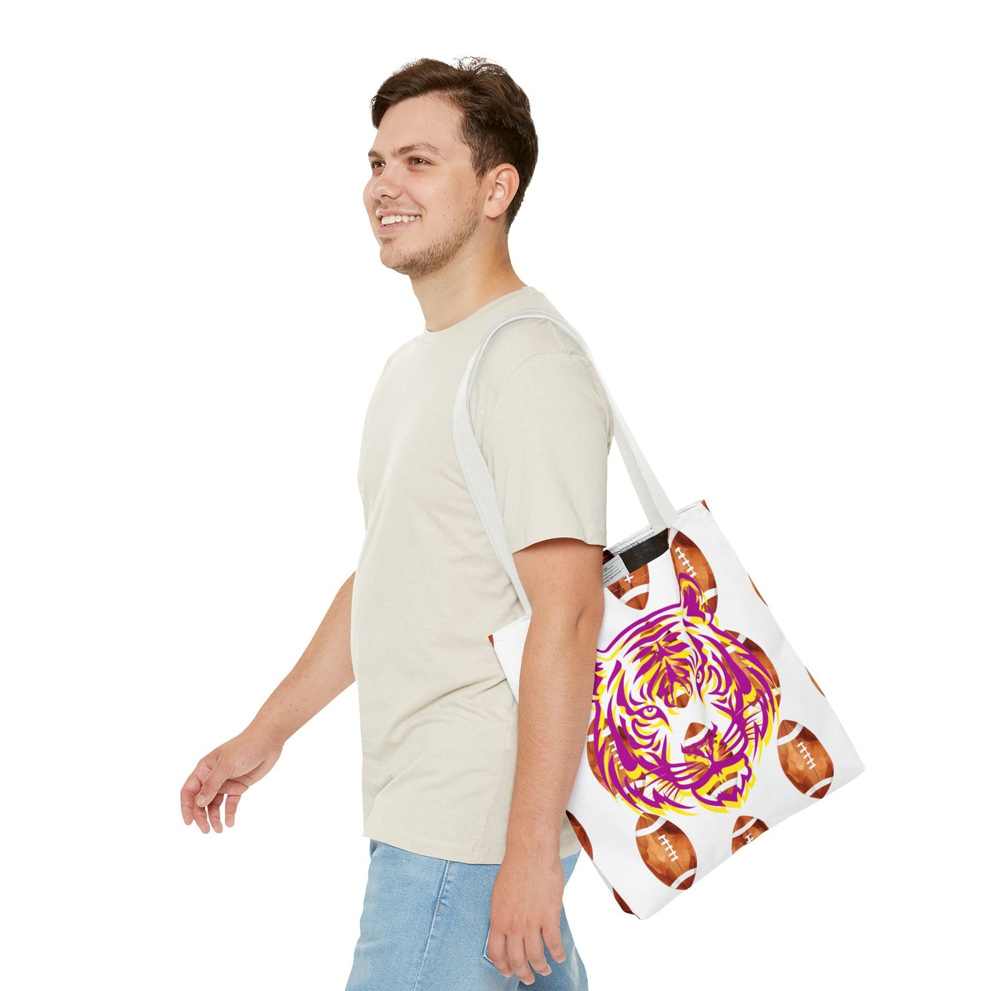 Vibrant Tiger Print Tote Bag - LSU Fans Gift