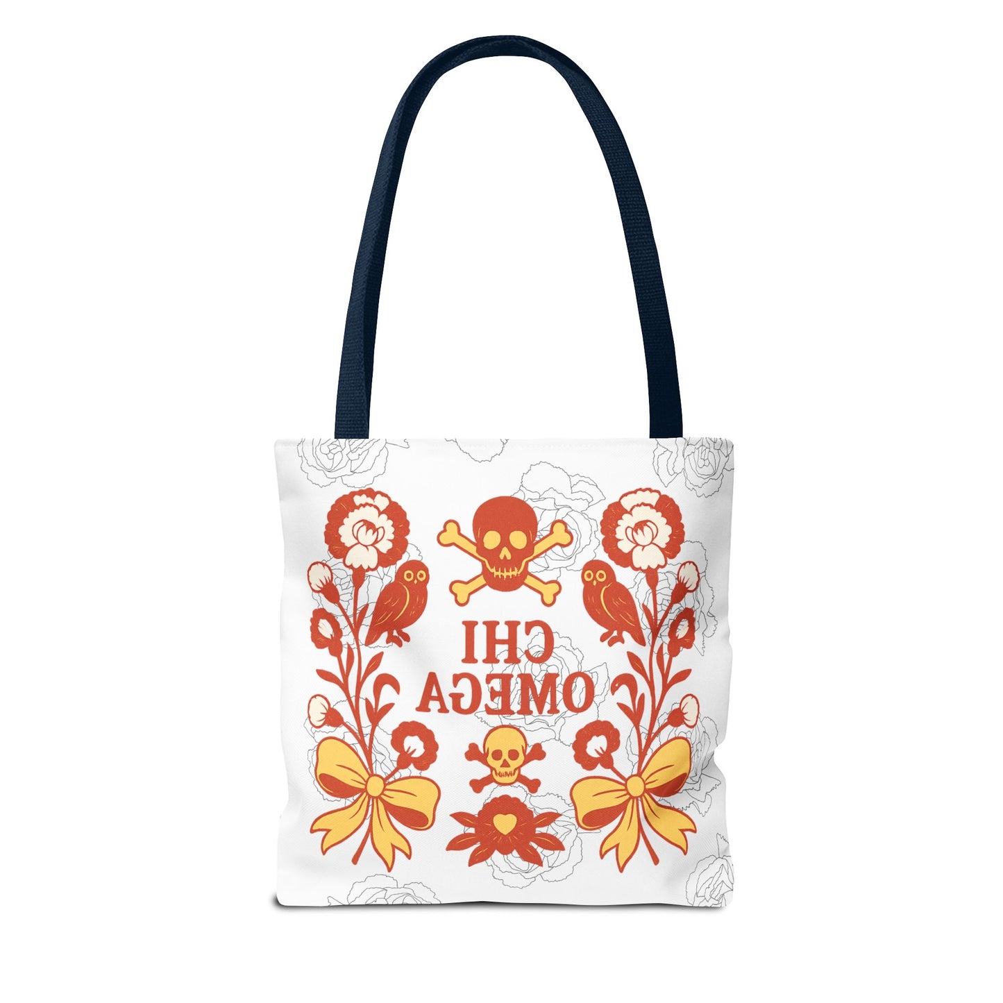 Chi Omega Floral Tote Bag