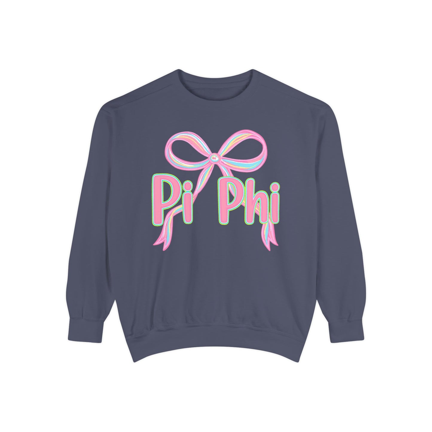 PiPhi Bow Unisex Sweatshirt, Cute Sorority Apparel, Comfortable Sweatshirt, Gift for Sorority Sisters, Soft Fashion Essentials