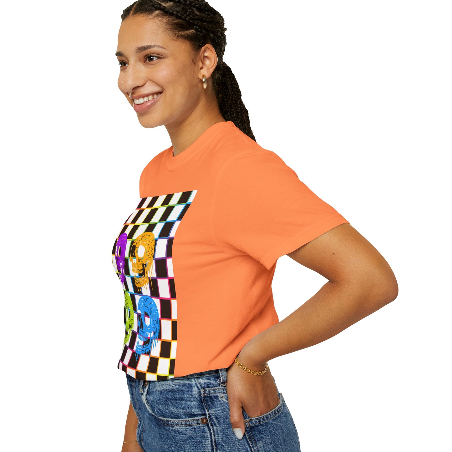 Vibrant Skull Graphic T-Shirt, Unisex Tee, Halloween Outfit, Alternative Fashion, Festival Wear, Casual Street Style